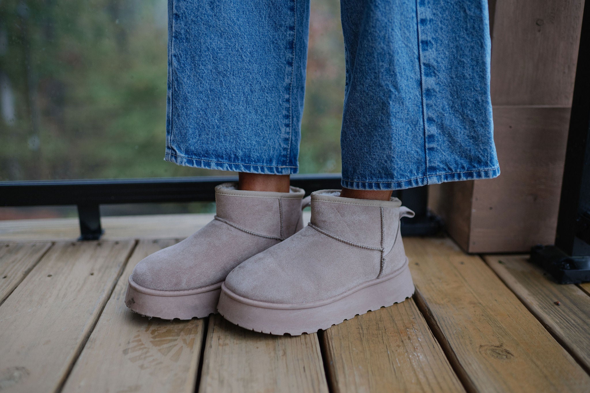 Ultra Mini Platform Boot-Light Camel