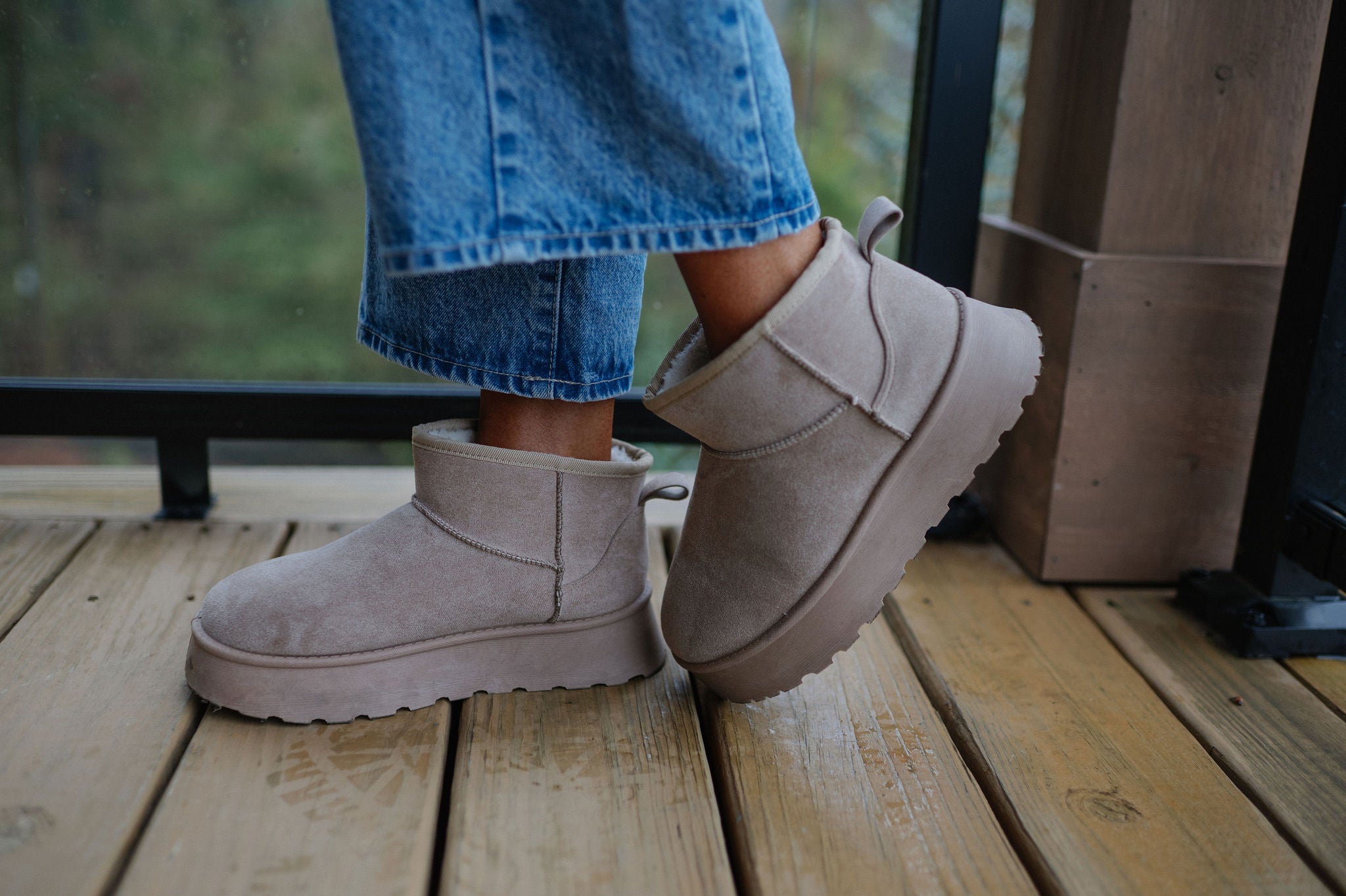 Ultra Mini Platform Boot-Light Camel