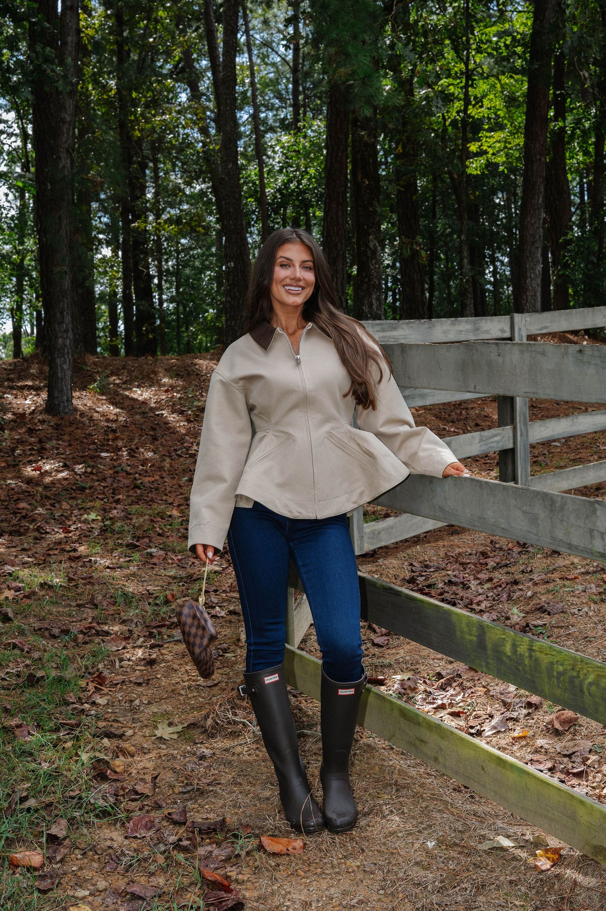 Maggie Peplum Jacket-Taupe