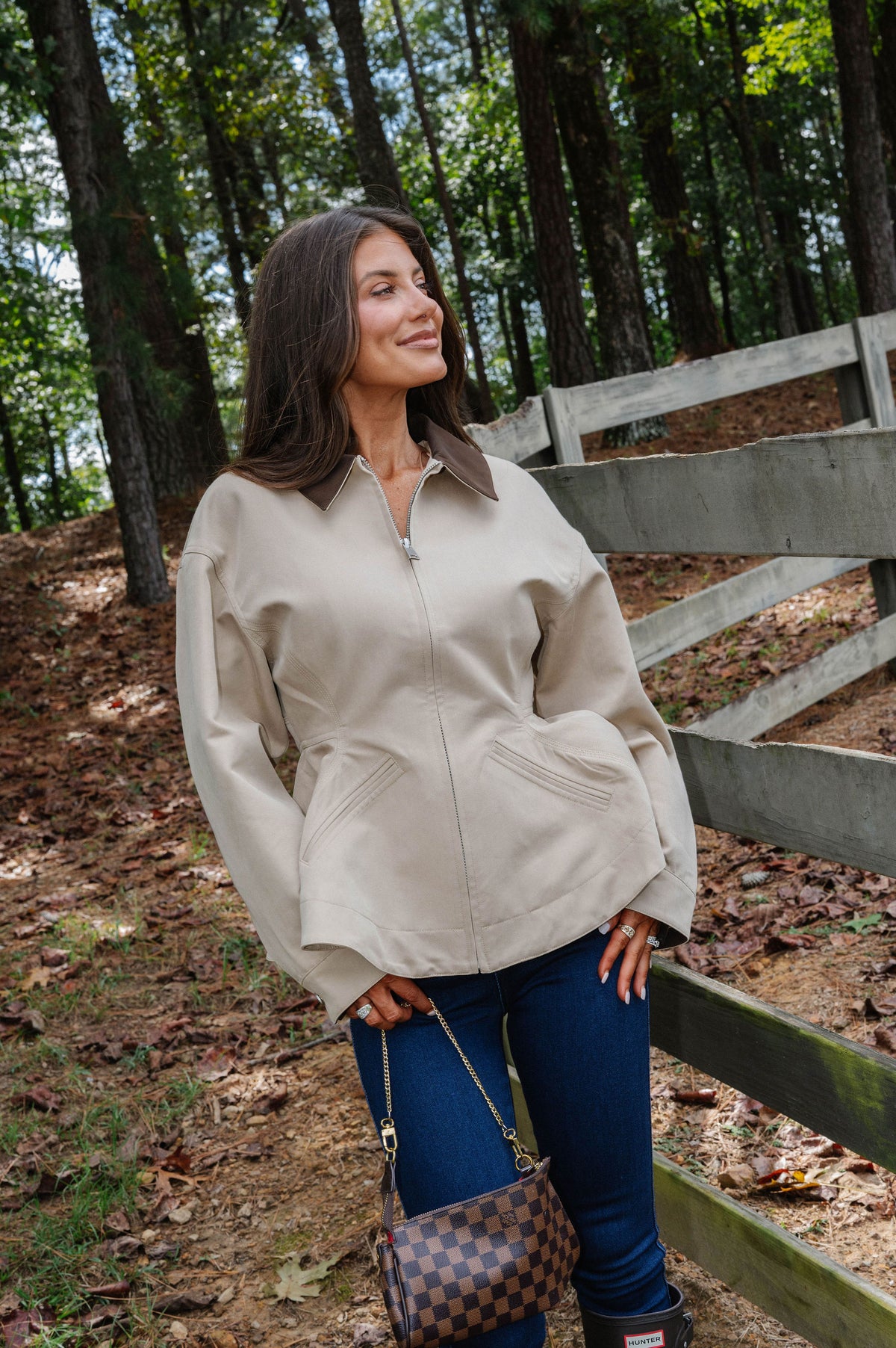 Maggie Peplum Jacket-Taupe