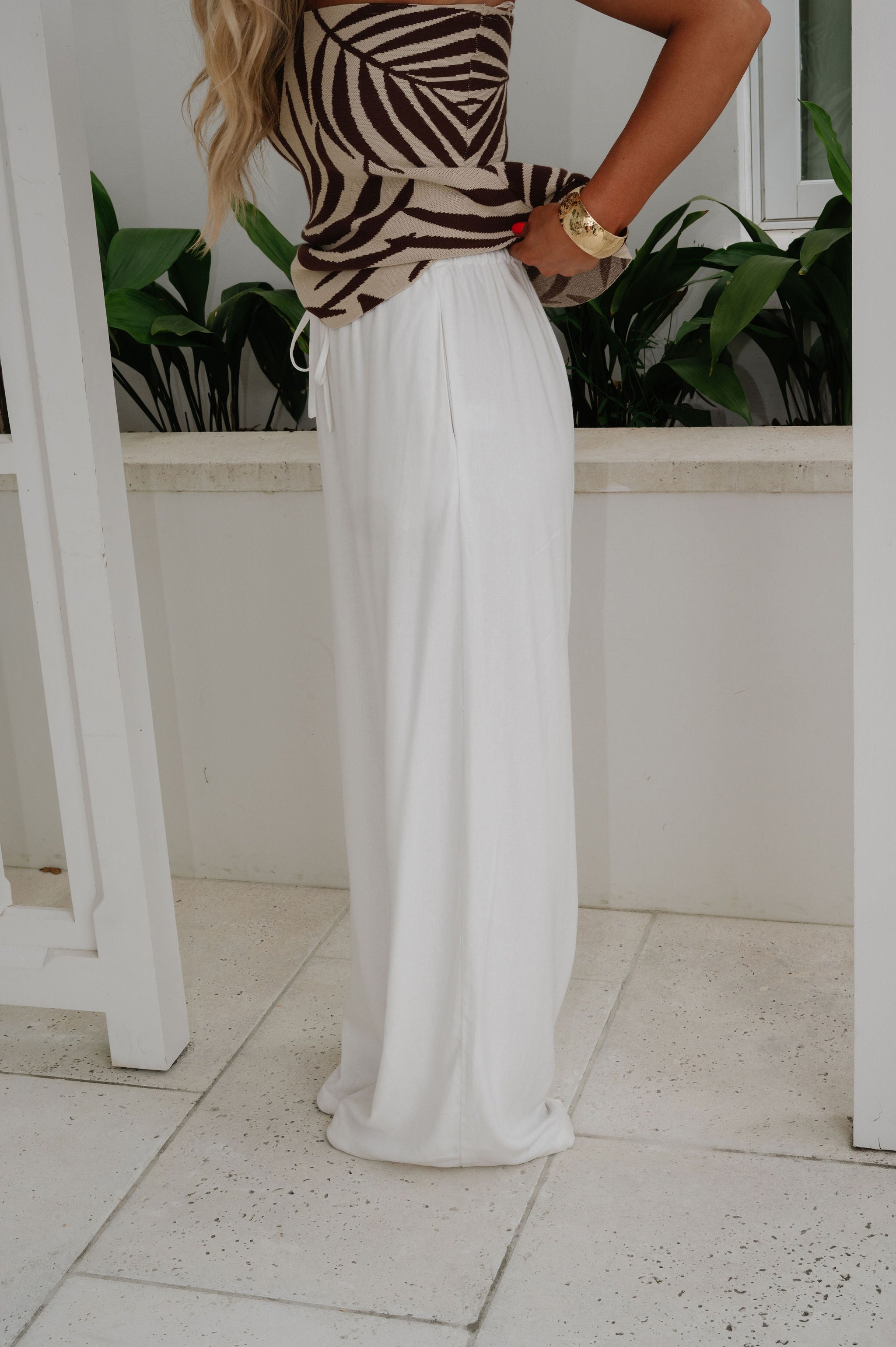 Collins Linen Pants-Ivory
