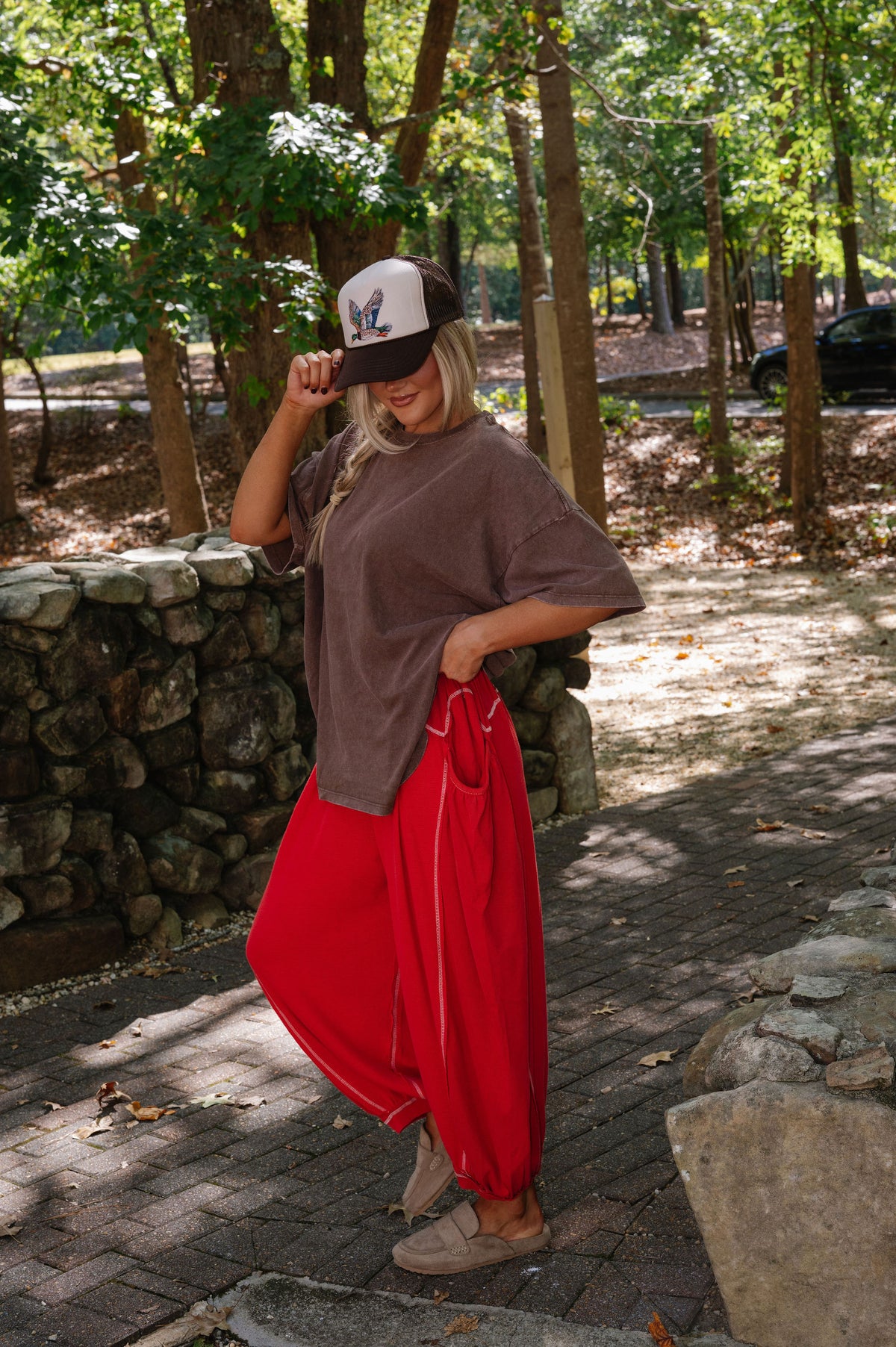 Rae Oversized T-Shirt-Brown