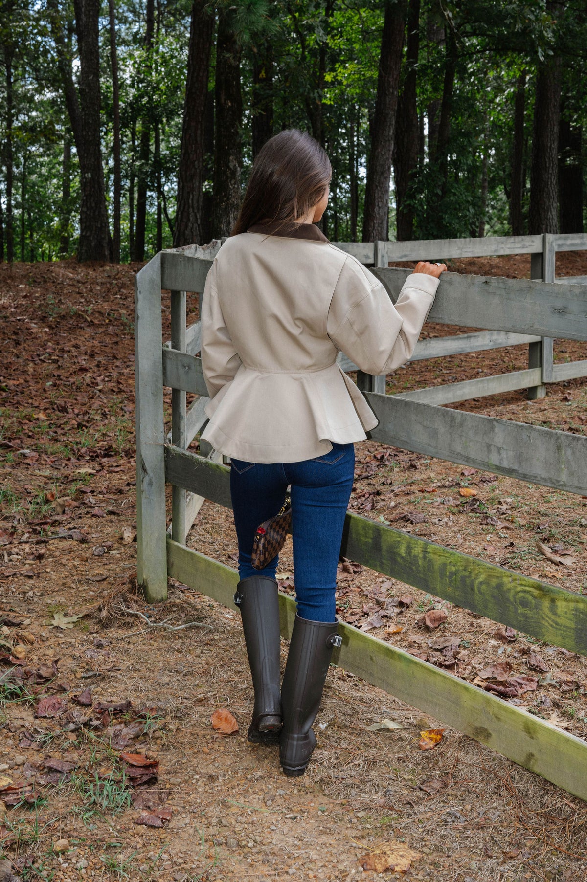 Maggie Peplum Jacket-Taupe