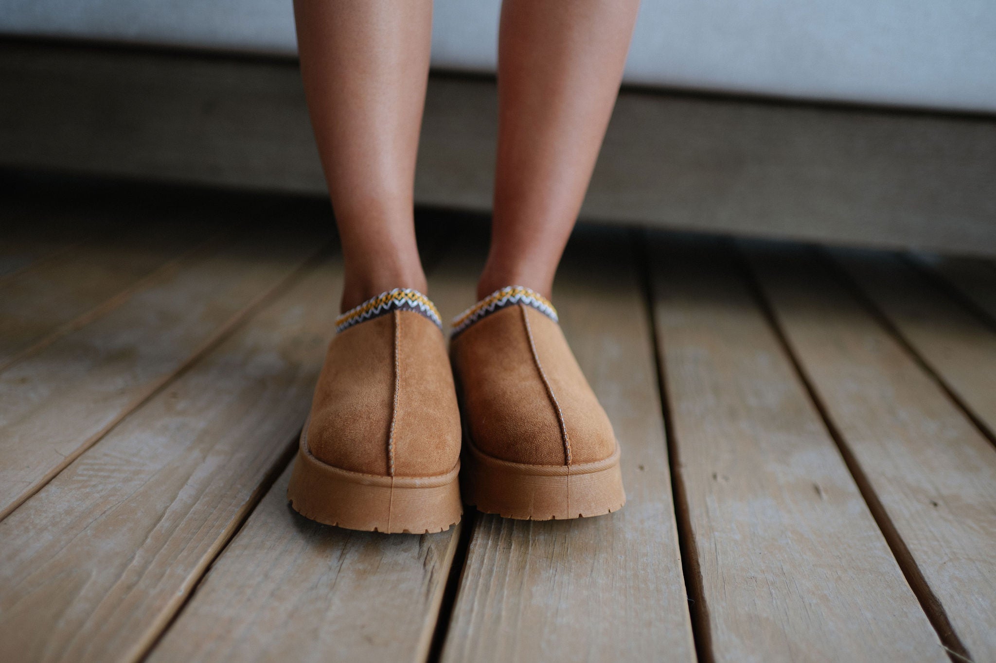 Rach Faux Fur Slipper-Chestnut
