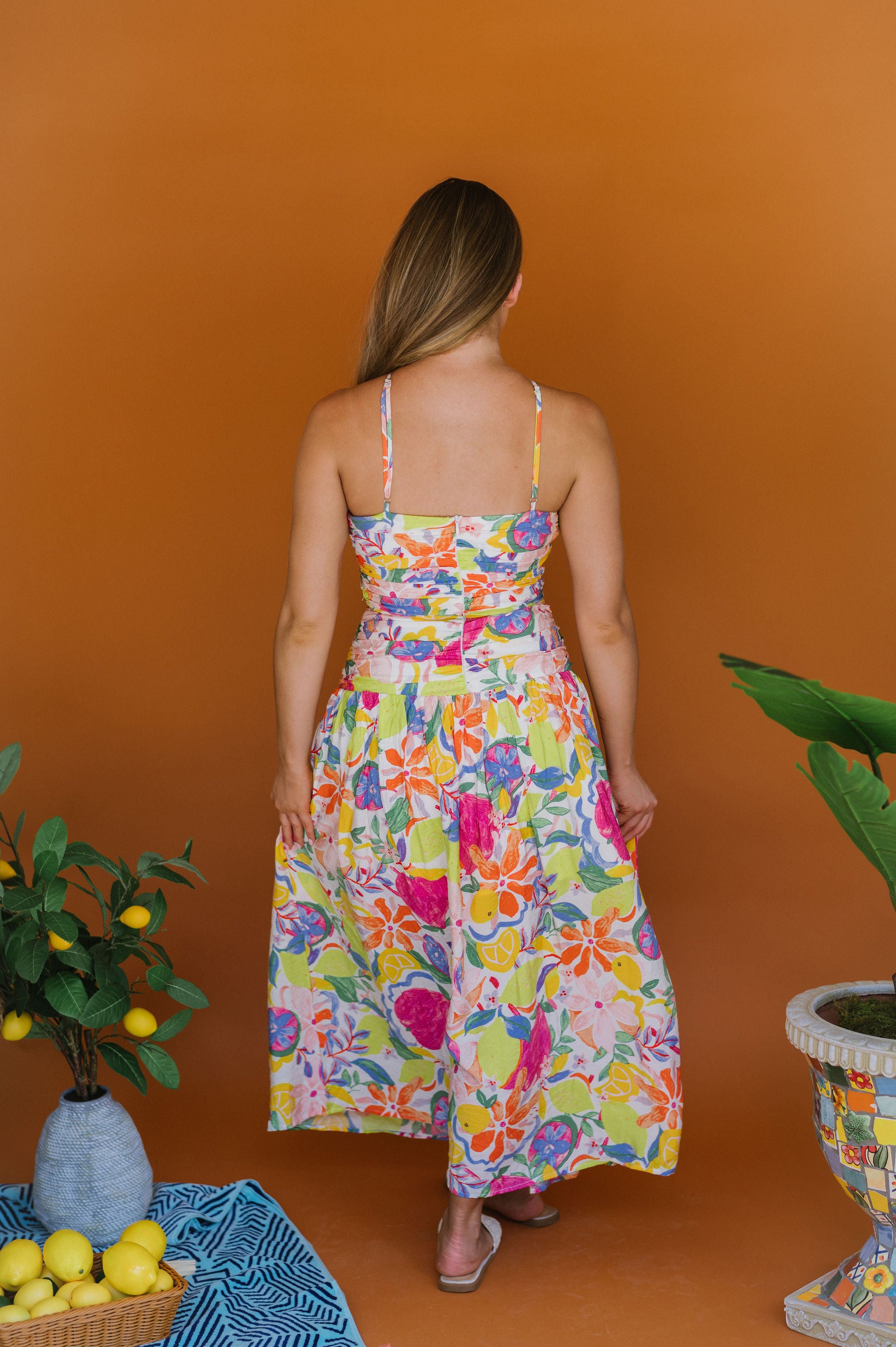 Novie Tropical Maxi Dress-Multi