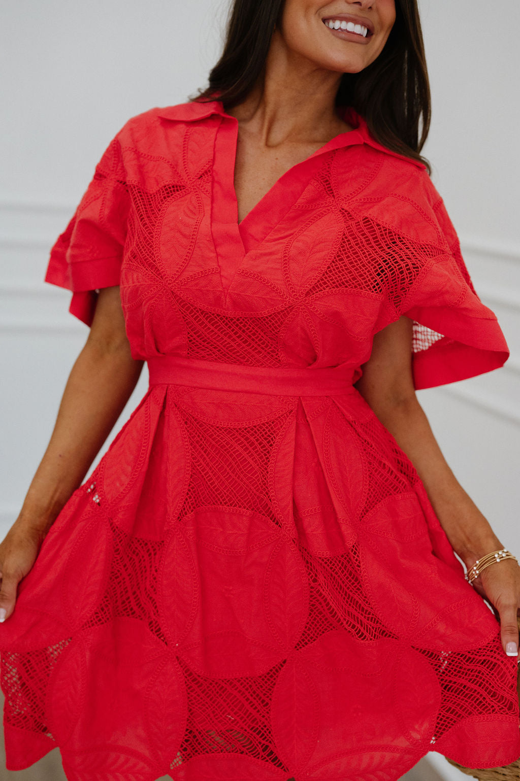 Bridger Mini Dress-Red
