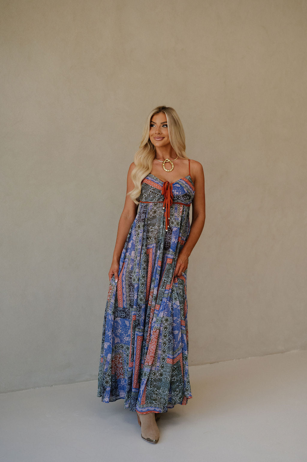 Asher Dress-Blue Multi