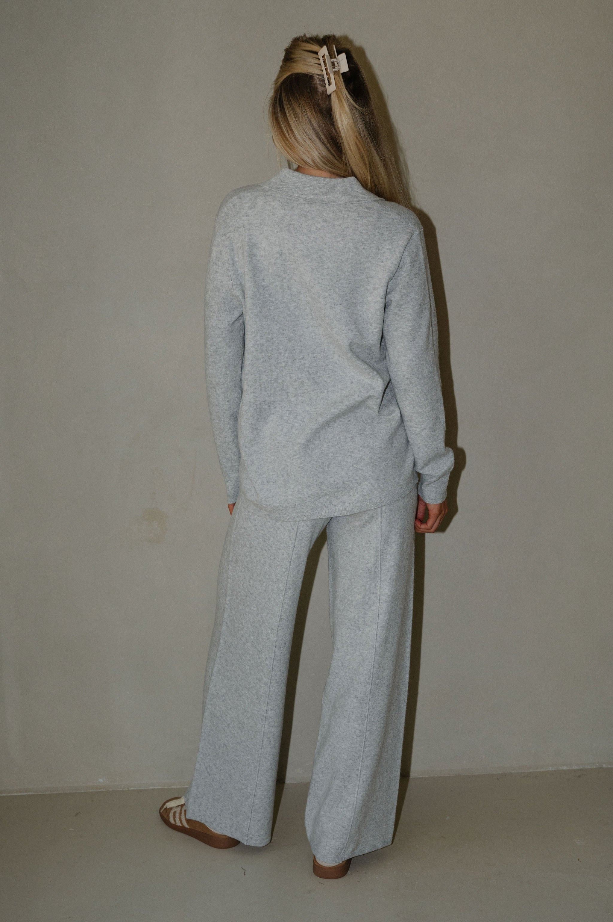 Ruby Pants Set-Heather Grey