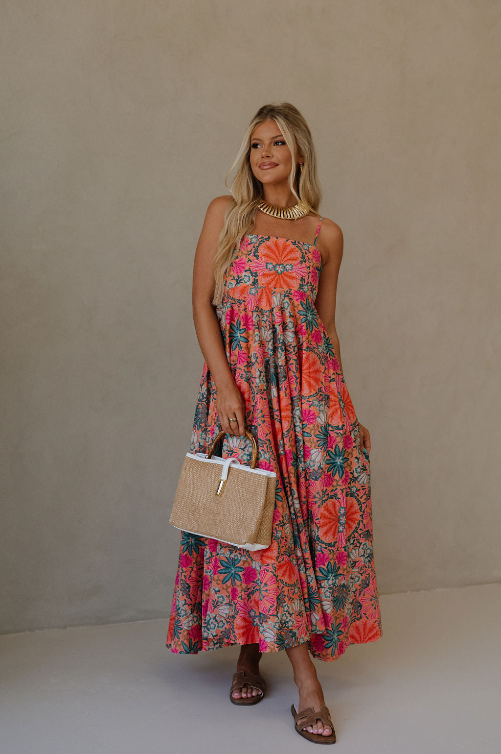 Murphy Dress-Orange Multi