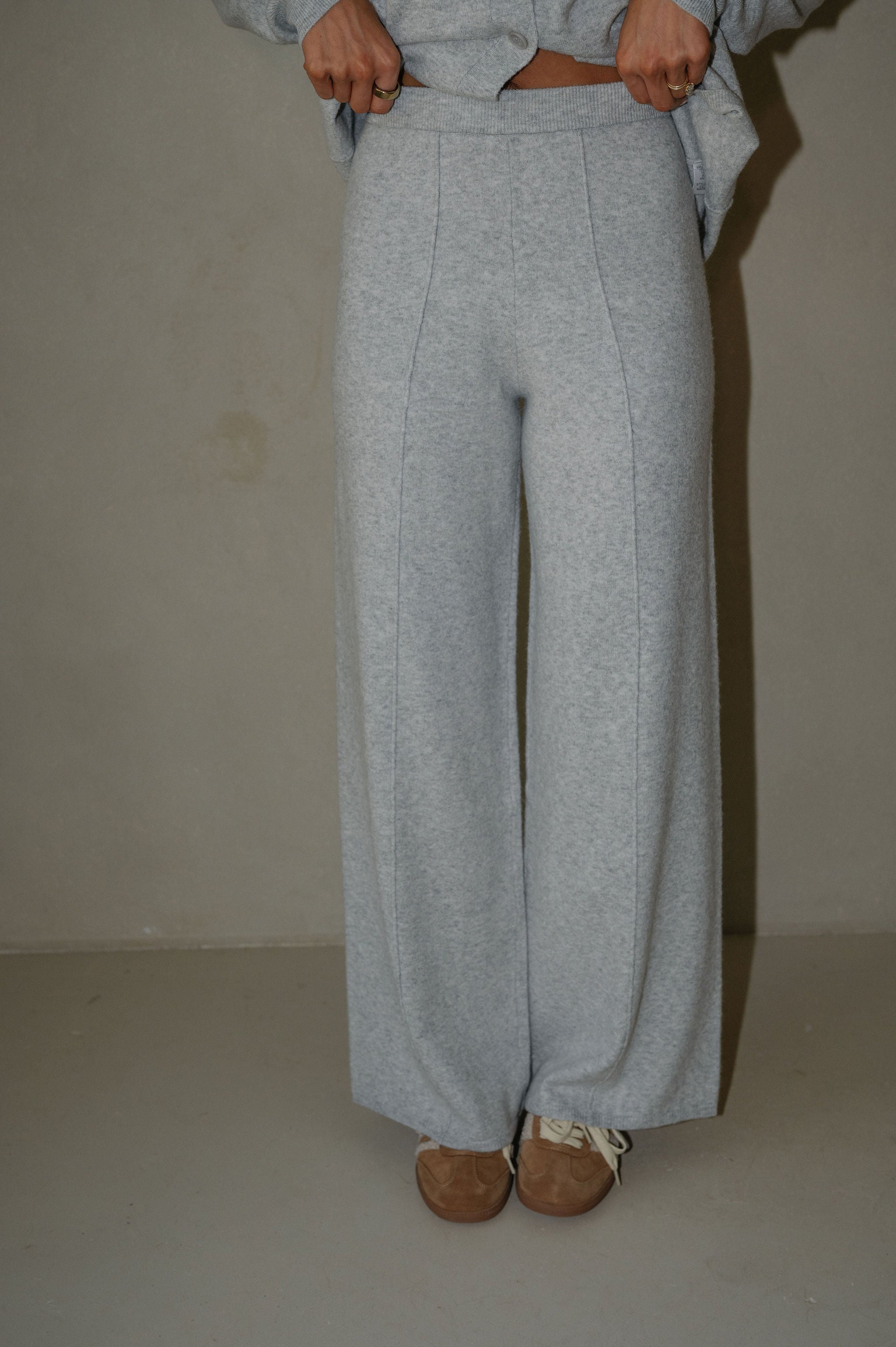 Ruby Pants Set-Heather Grey