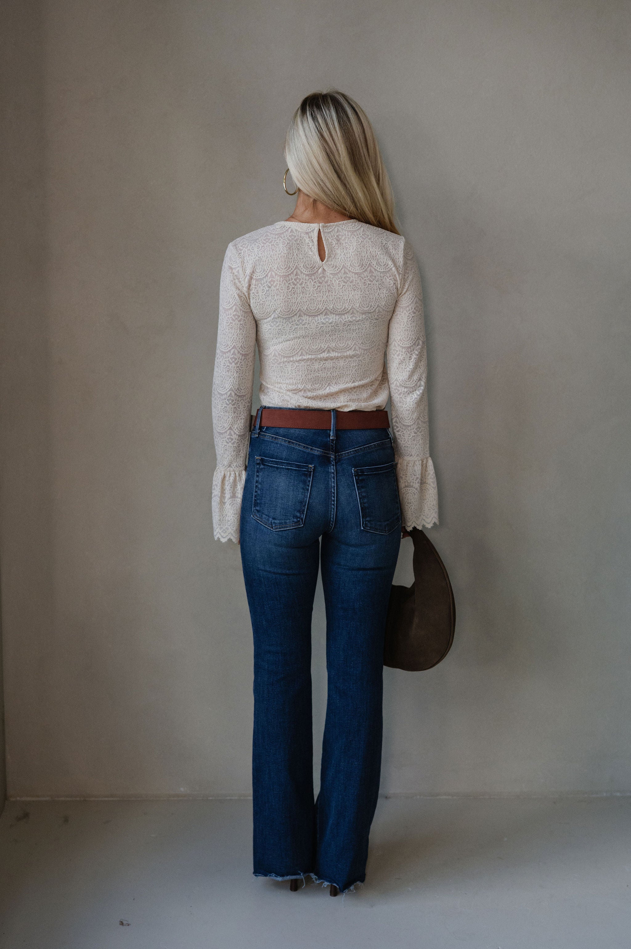 Pearson Lace Top-Beige