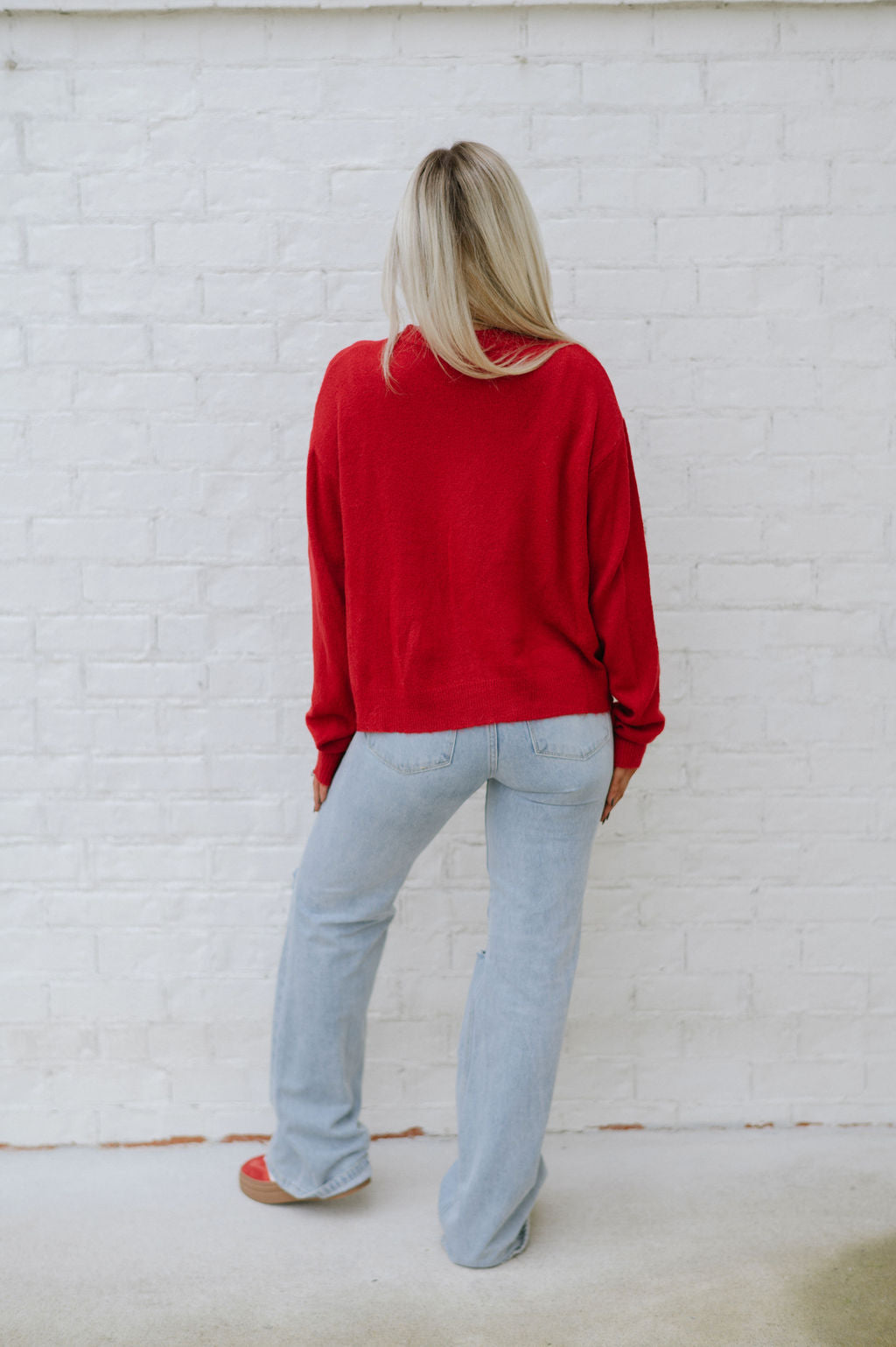 Denver Cardigan-Red