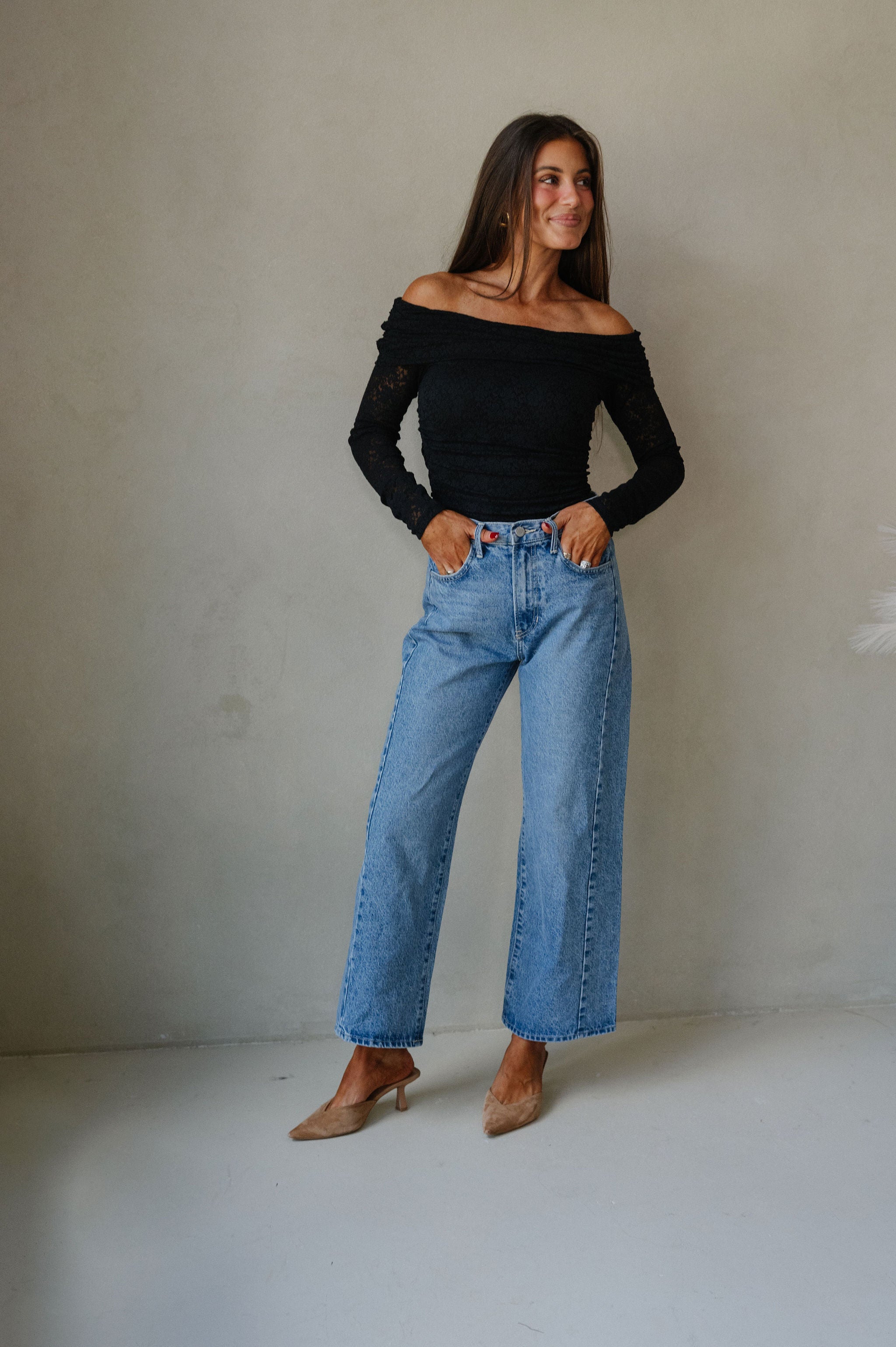 OTS Lace Top-Black