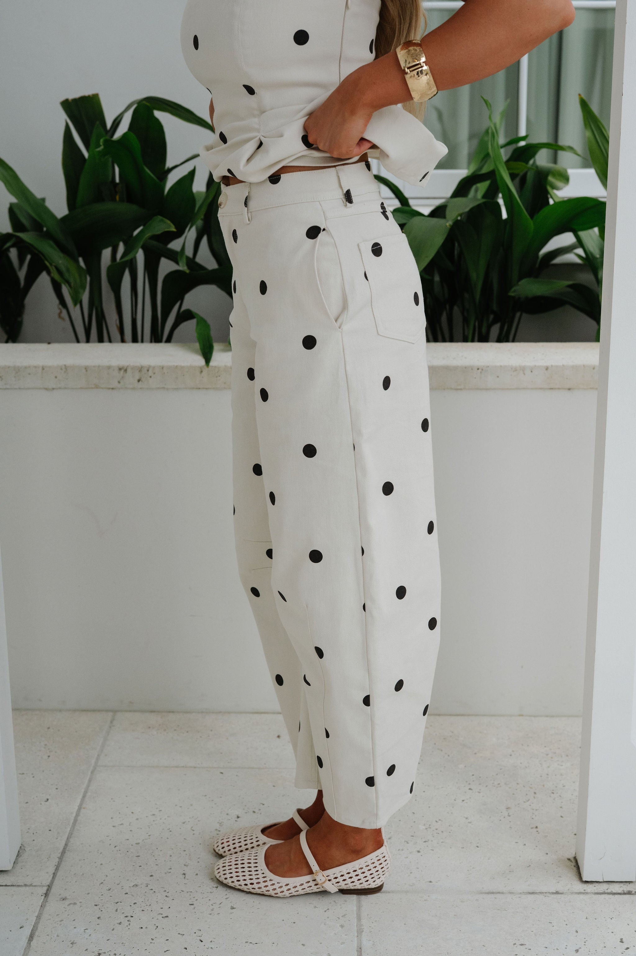 Dani Pants Set-Polka Dot