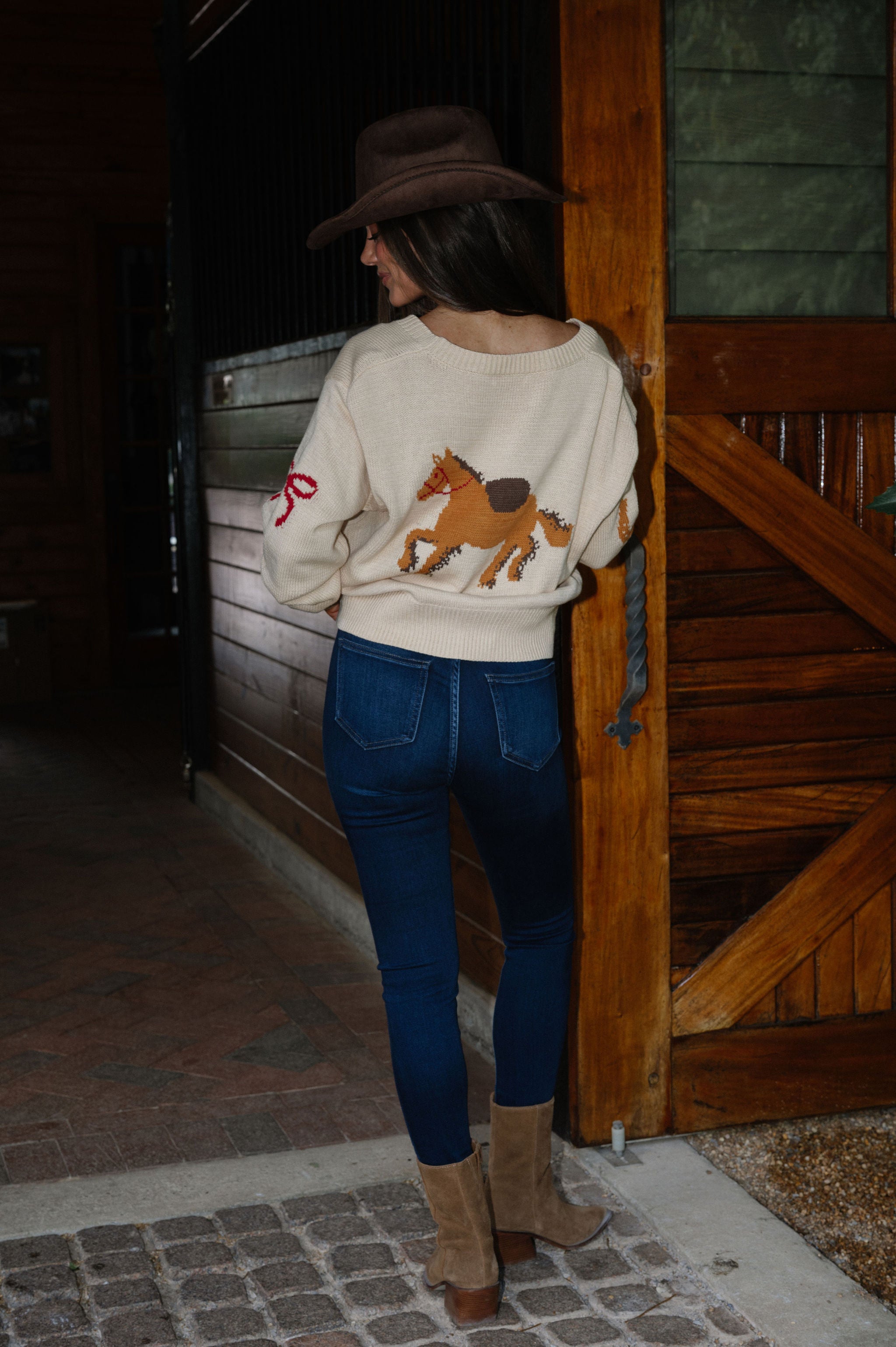 Horse Cardigan- Cream