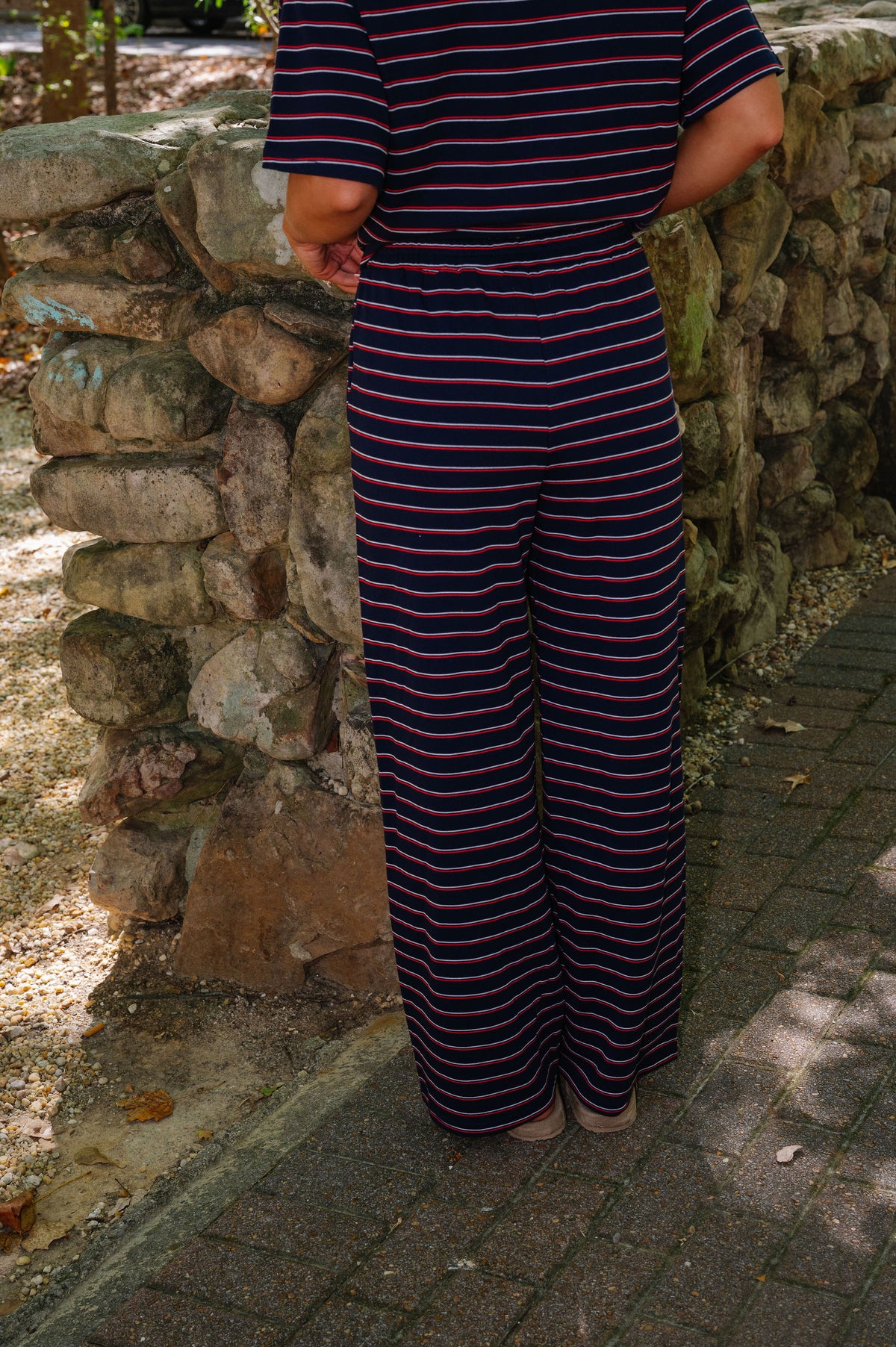 Tarsi Striped Terry Set-Navy