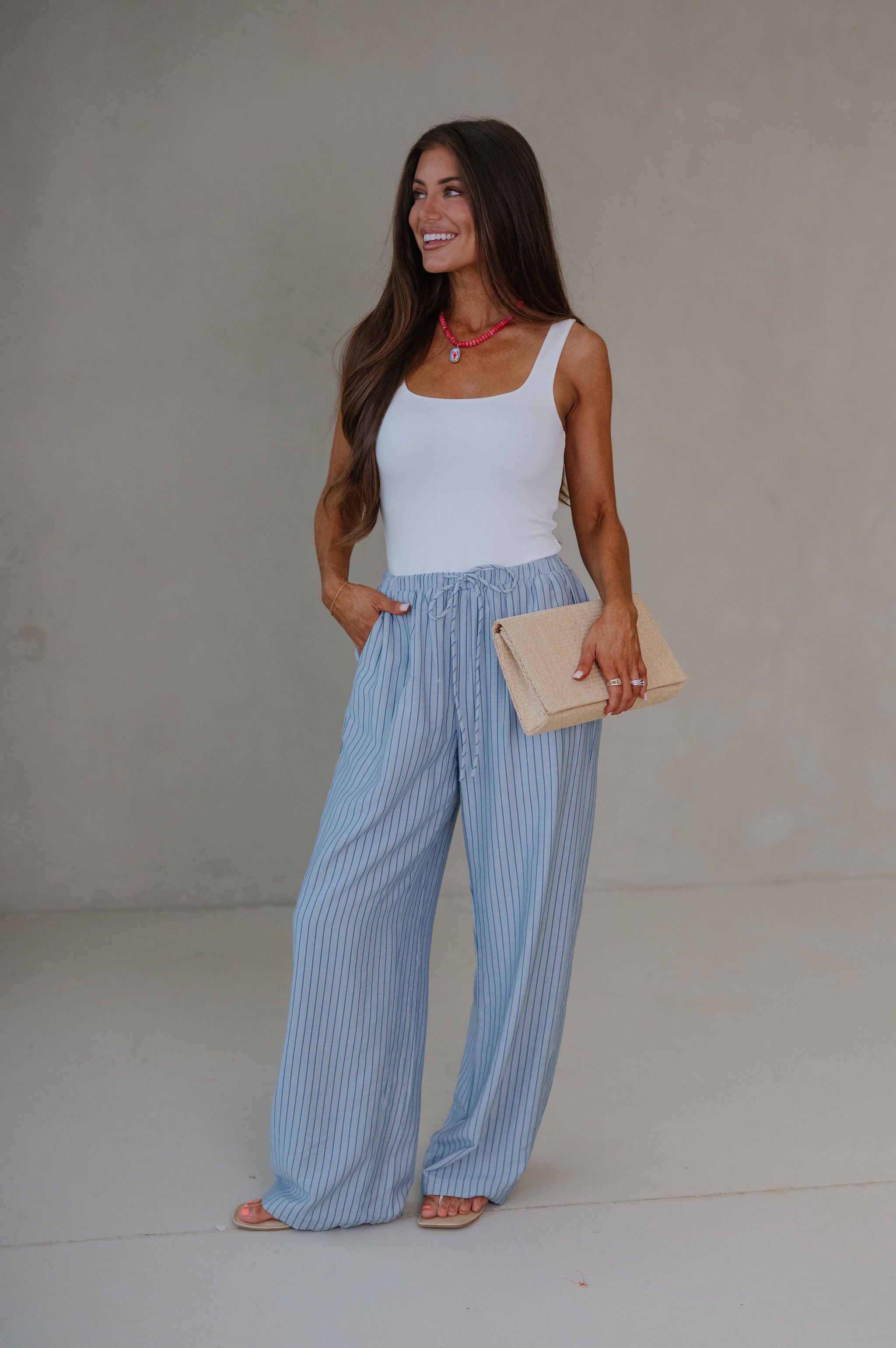 Rowan Pants-Blue Stripe