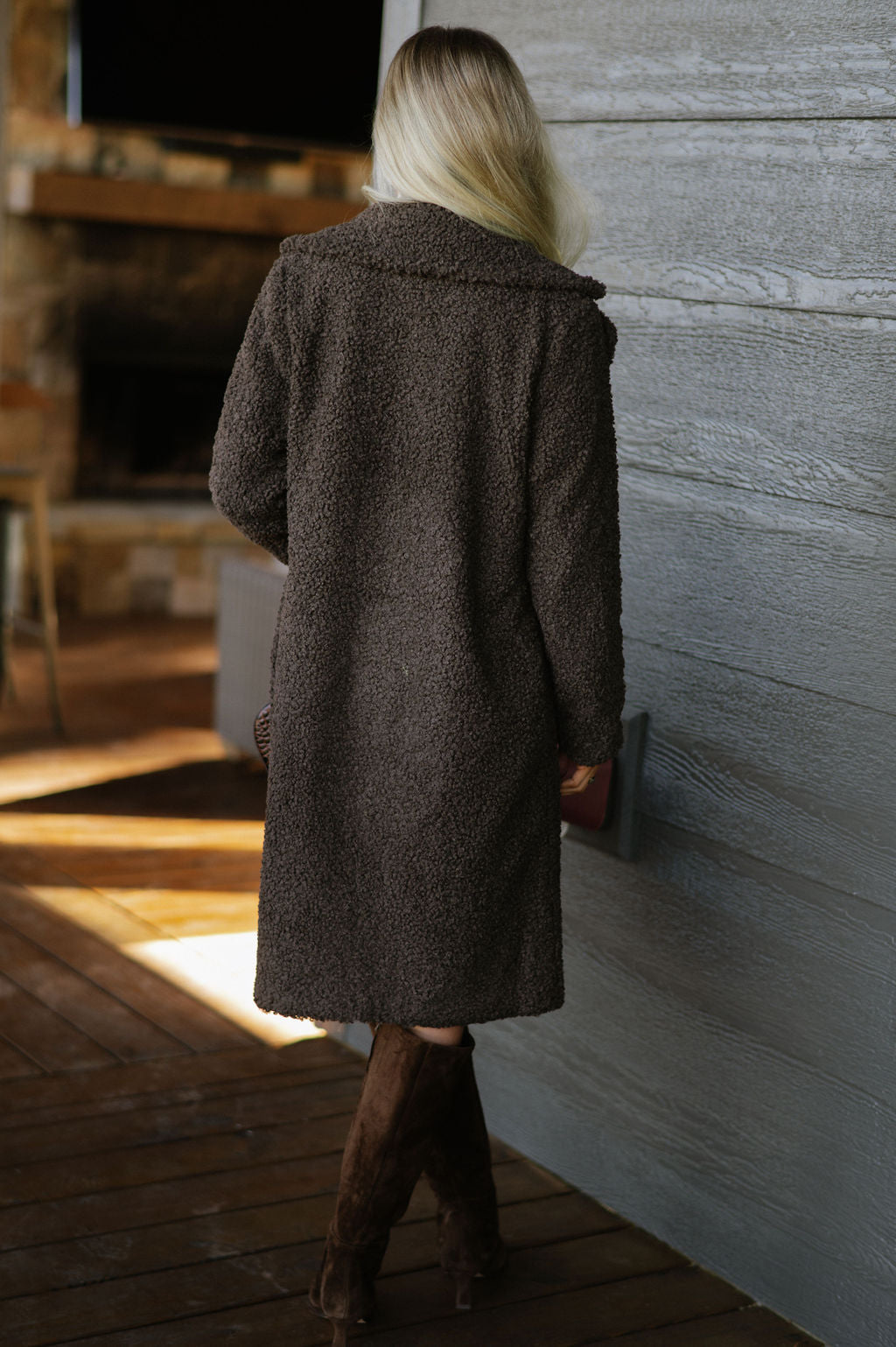 Reddington Sherpa Coat-Chocolate