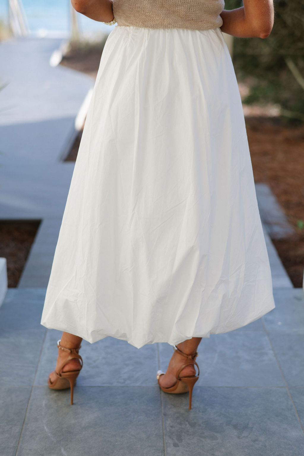 Peyton Midi Skirt-Off White