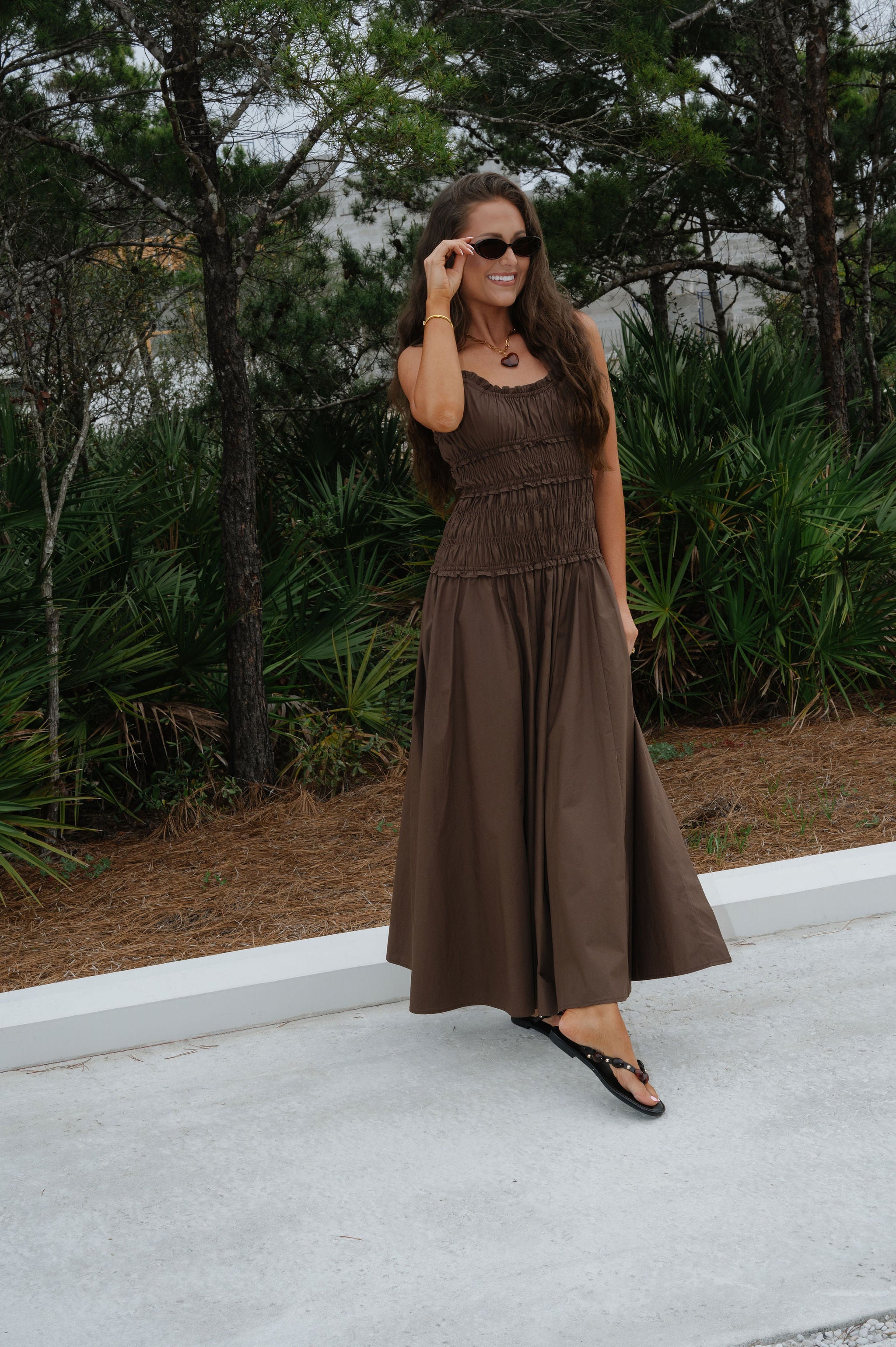 Fallon Maxi Dress-Coffee