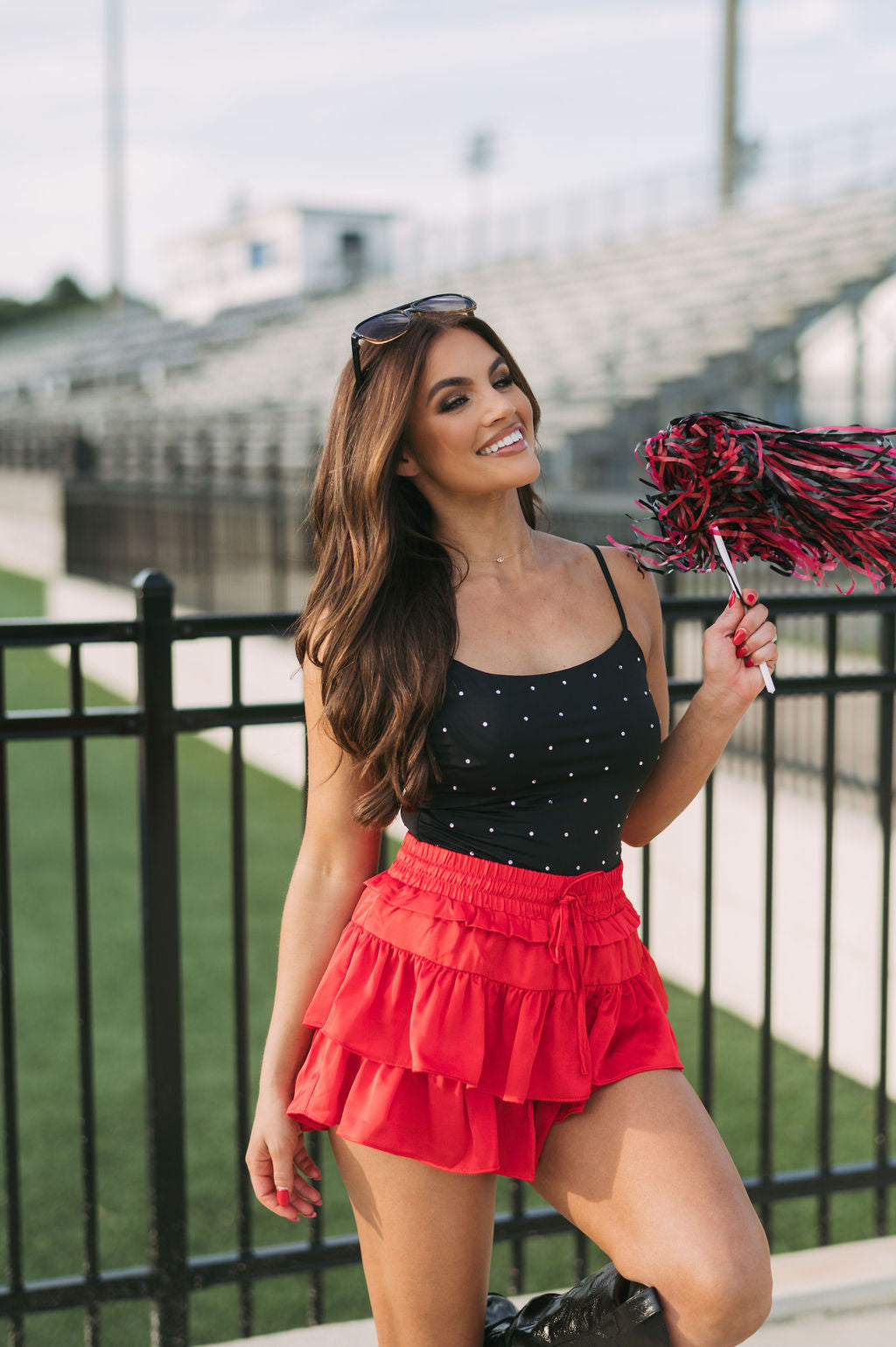 Red Ruffle Skirt