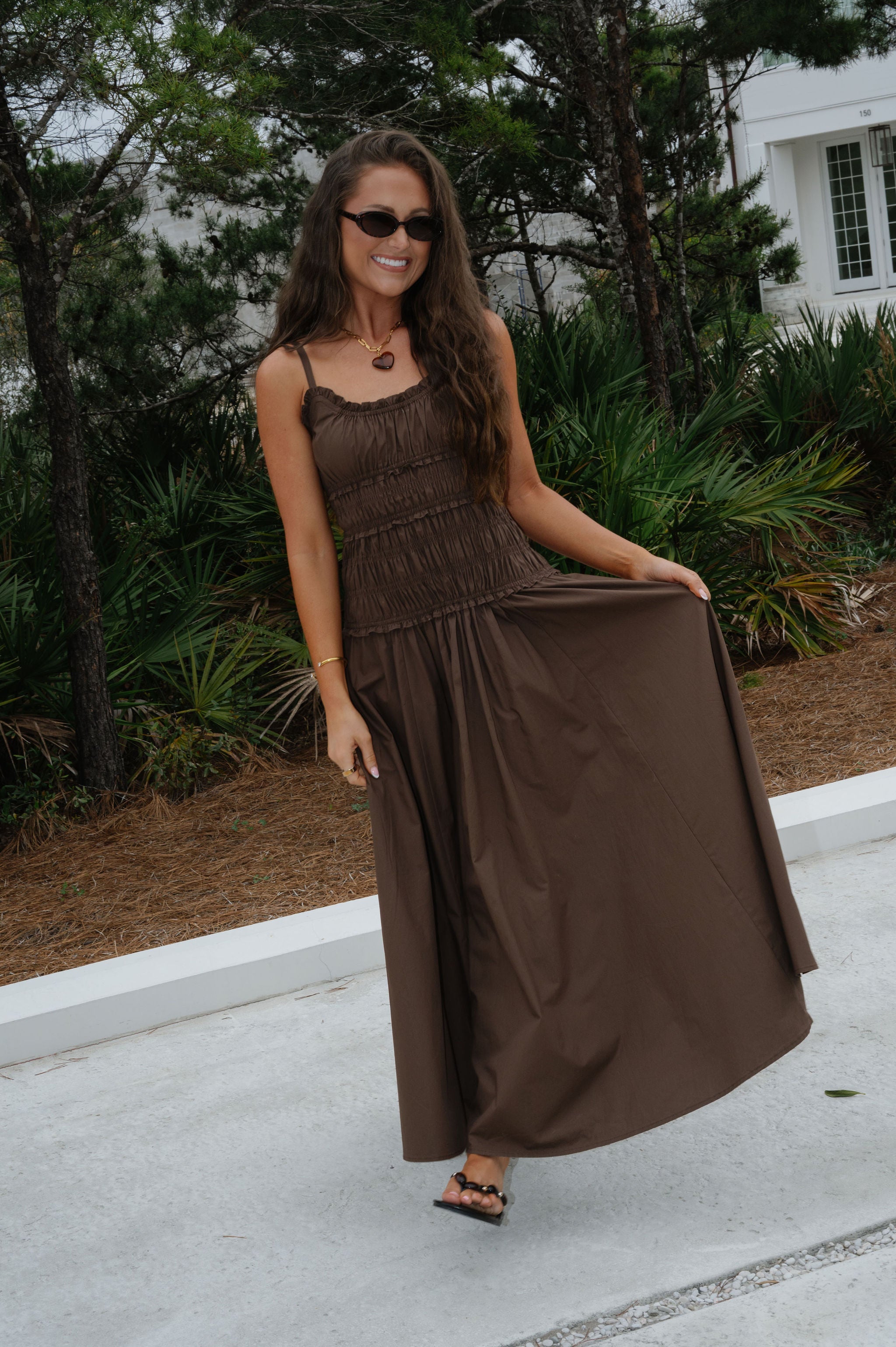 Fallon Maxi Dress-Coffee