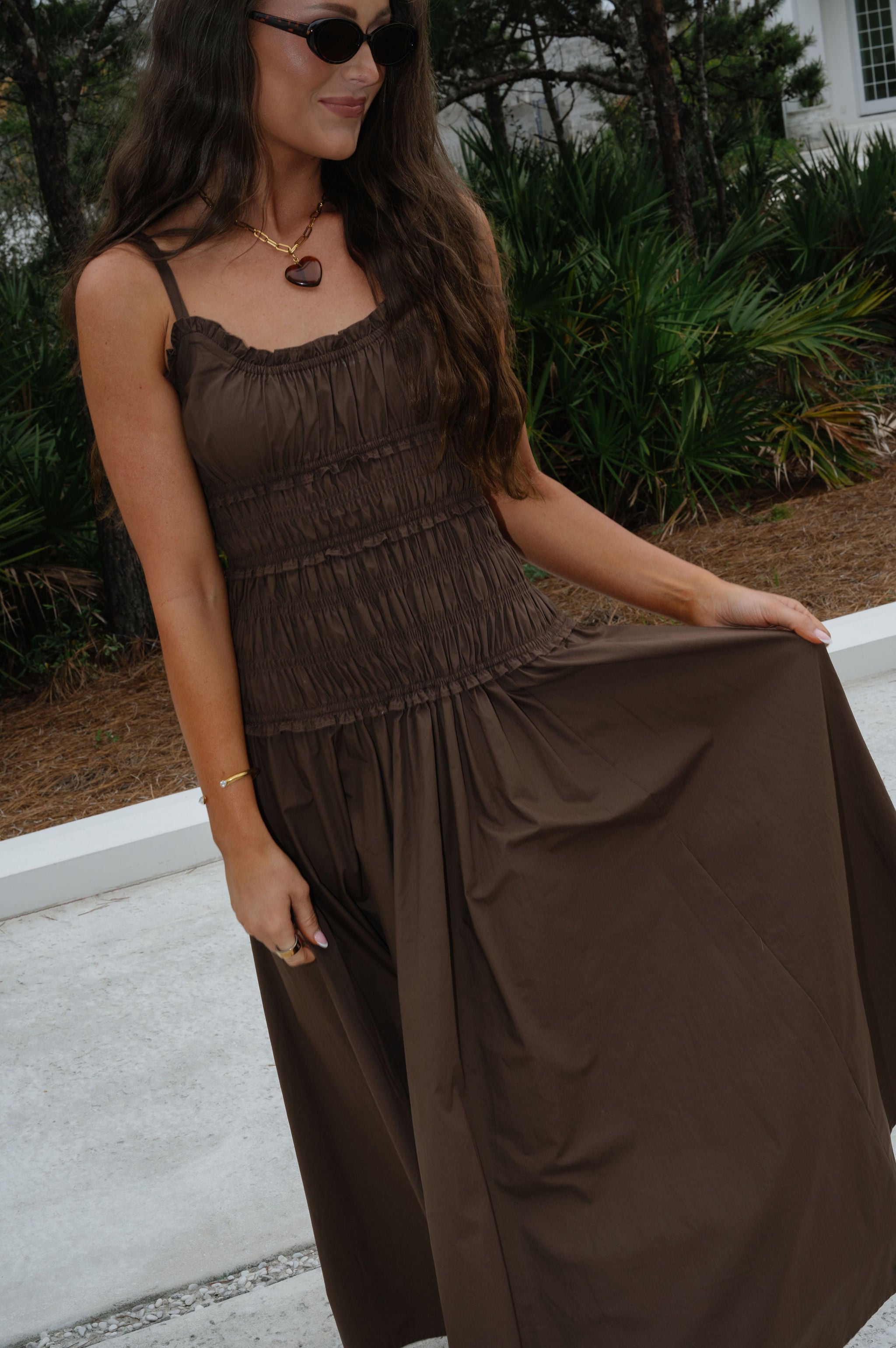 Fallon Maxi Dress-Coffee