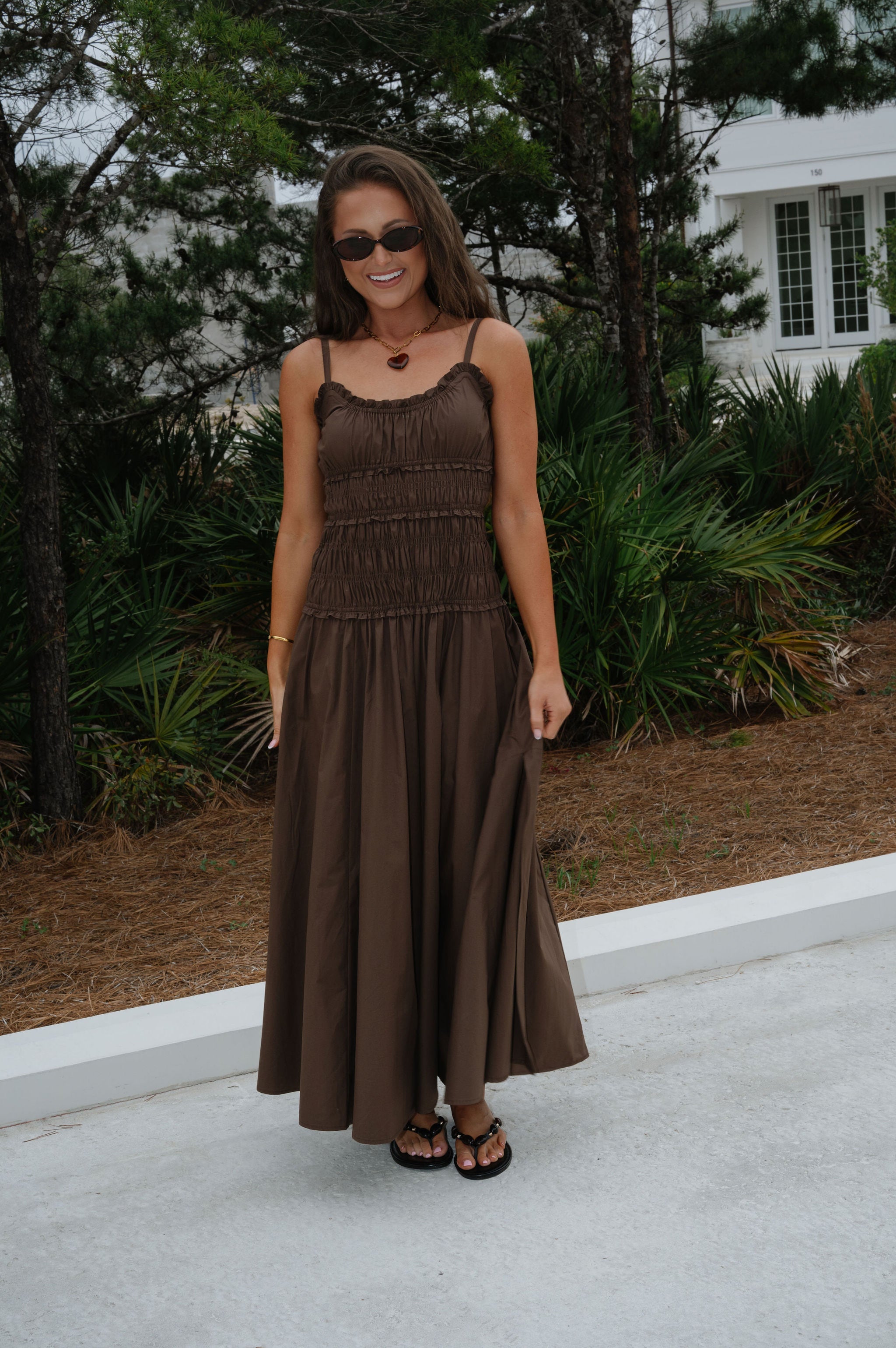 Fallon Maxi Dress-Coffee