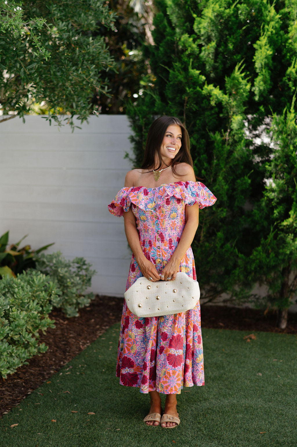 Elora Floral Maxi Dress-Pink Multi