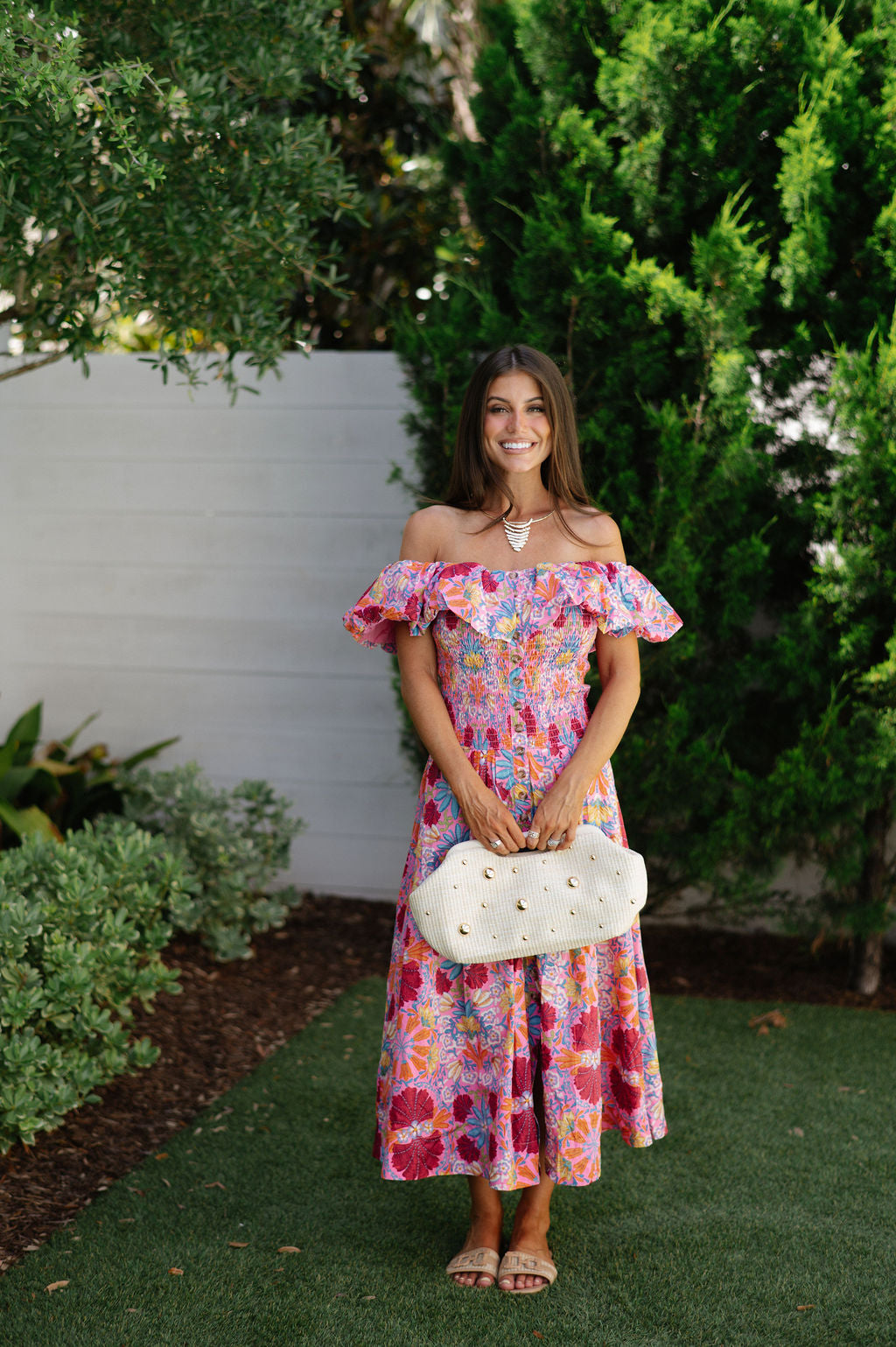 Elora Floral Maxi Dress-Pink Multi