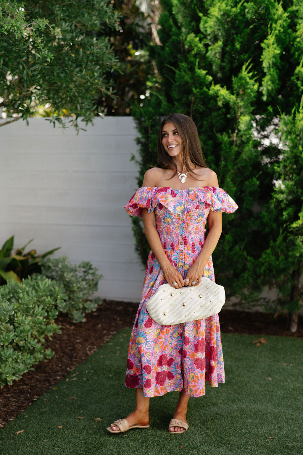 Elora Floral Maxi Dress-Pink Multi