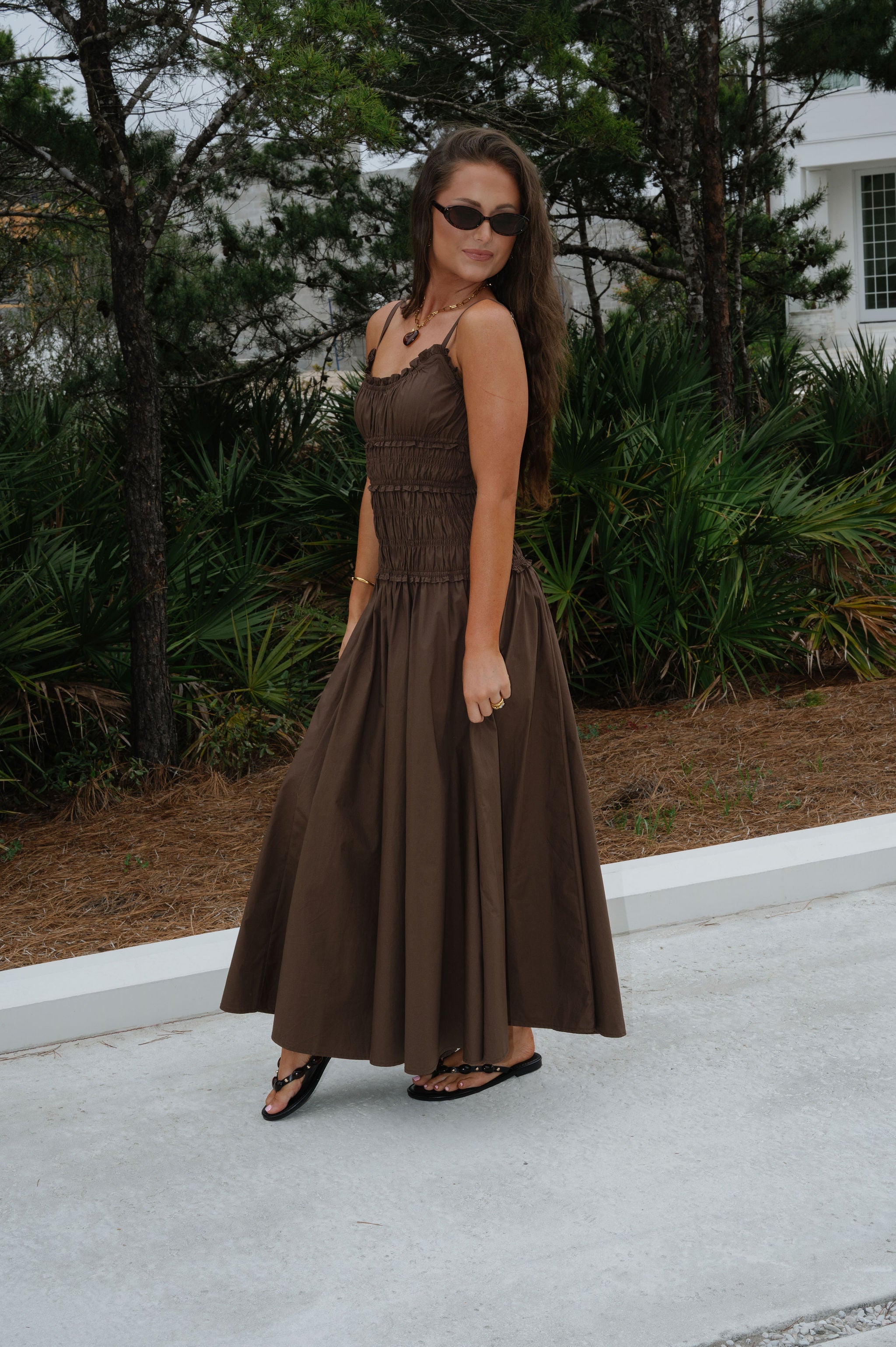 Fallon Maxi Dress-Coffee