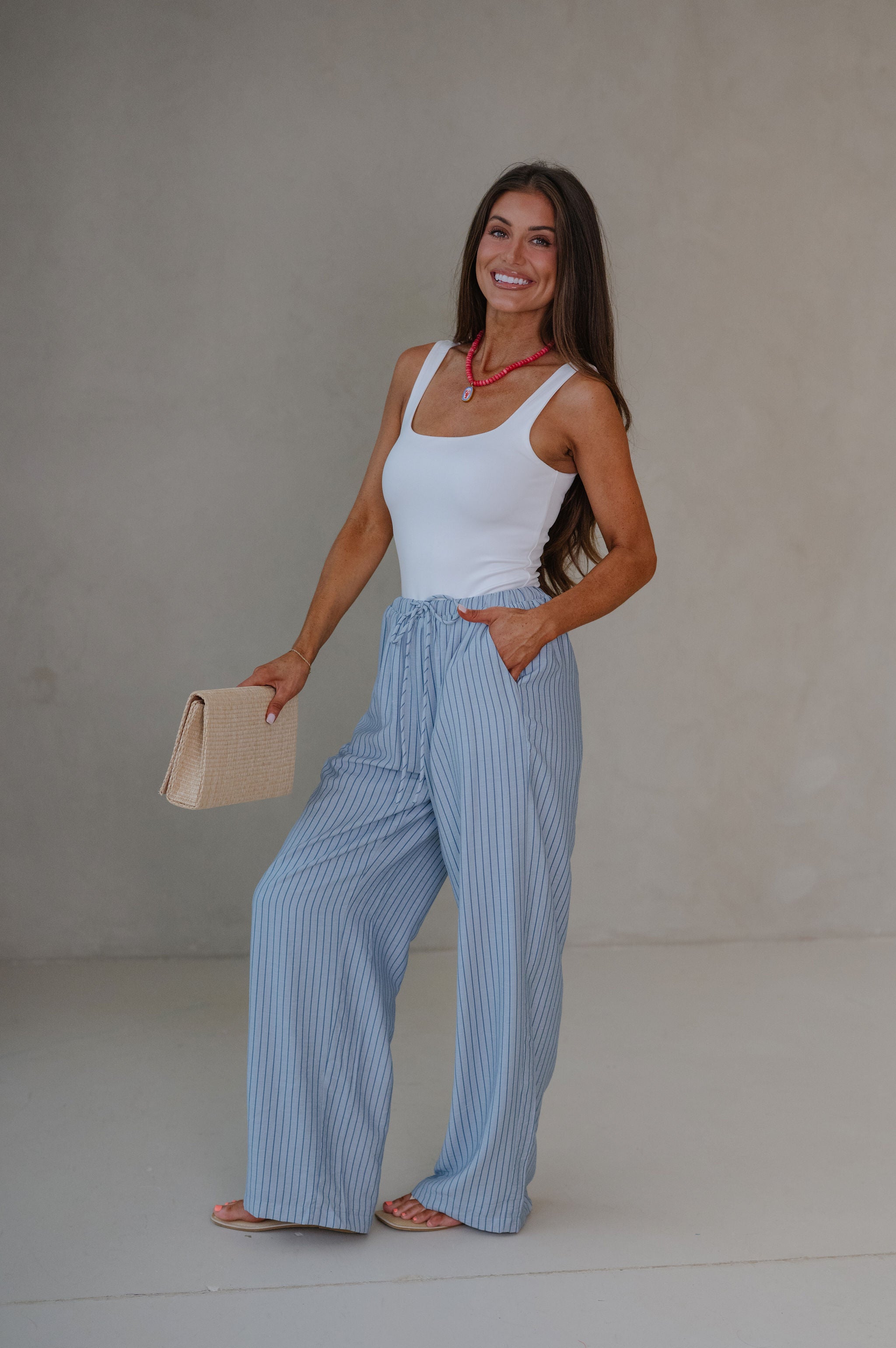 Rowan Pants-Blue Stripe