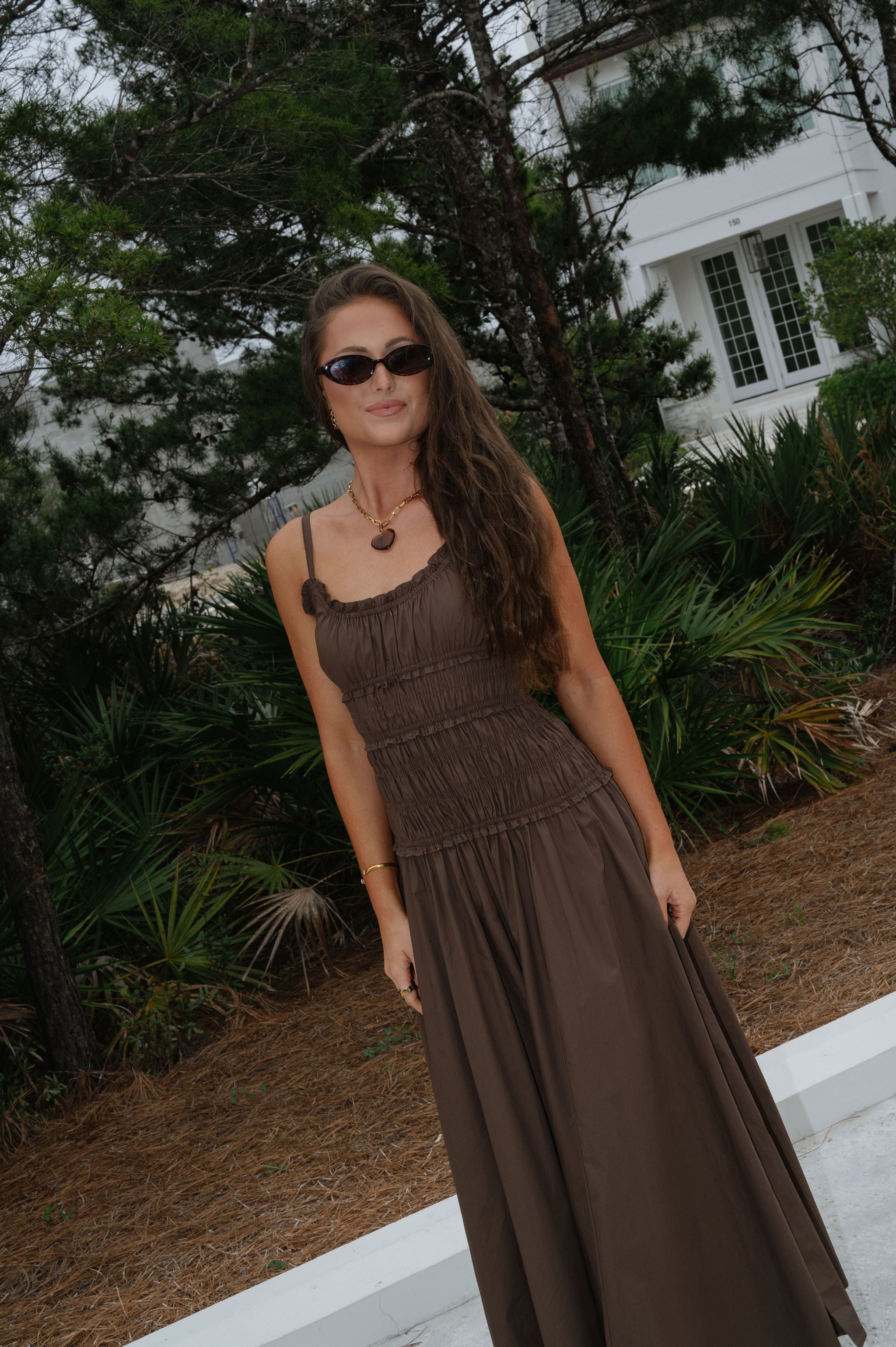 Fallon Maxi Dress-Coffee