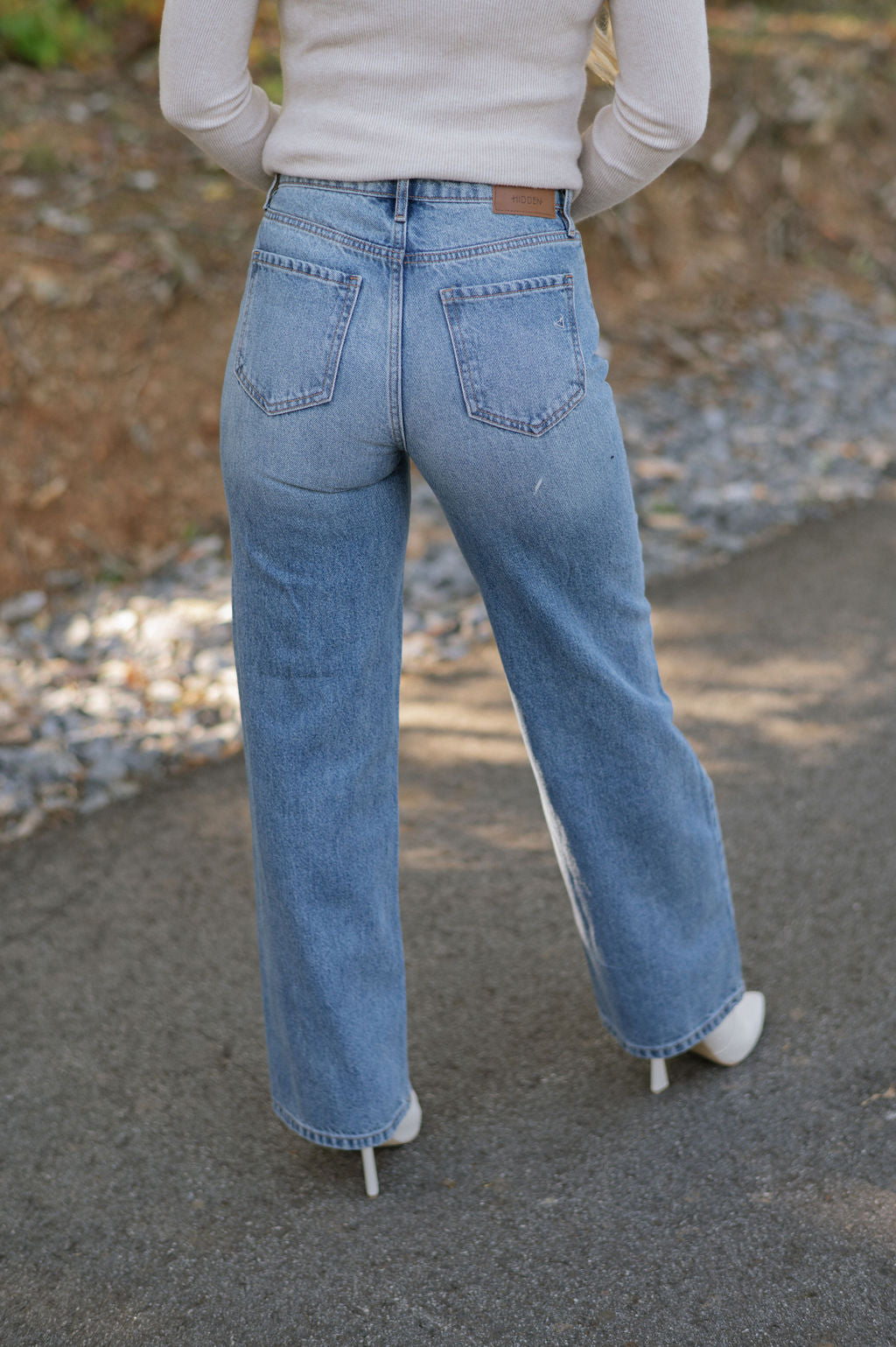 Beckham Dad Jeans-Medium Wash