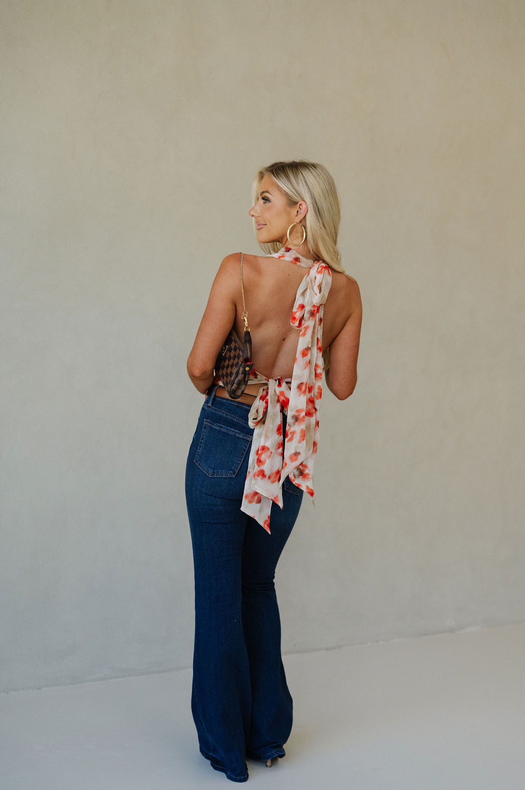 High Rise Flared Jeans-Dark