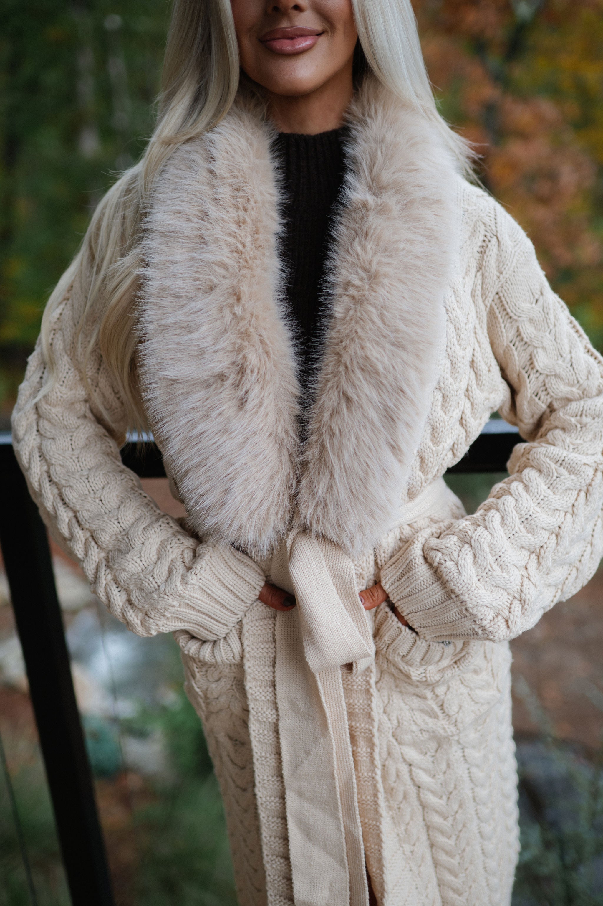 Jalen Sweater Cardigan-Beige