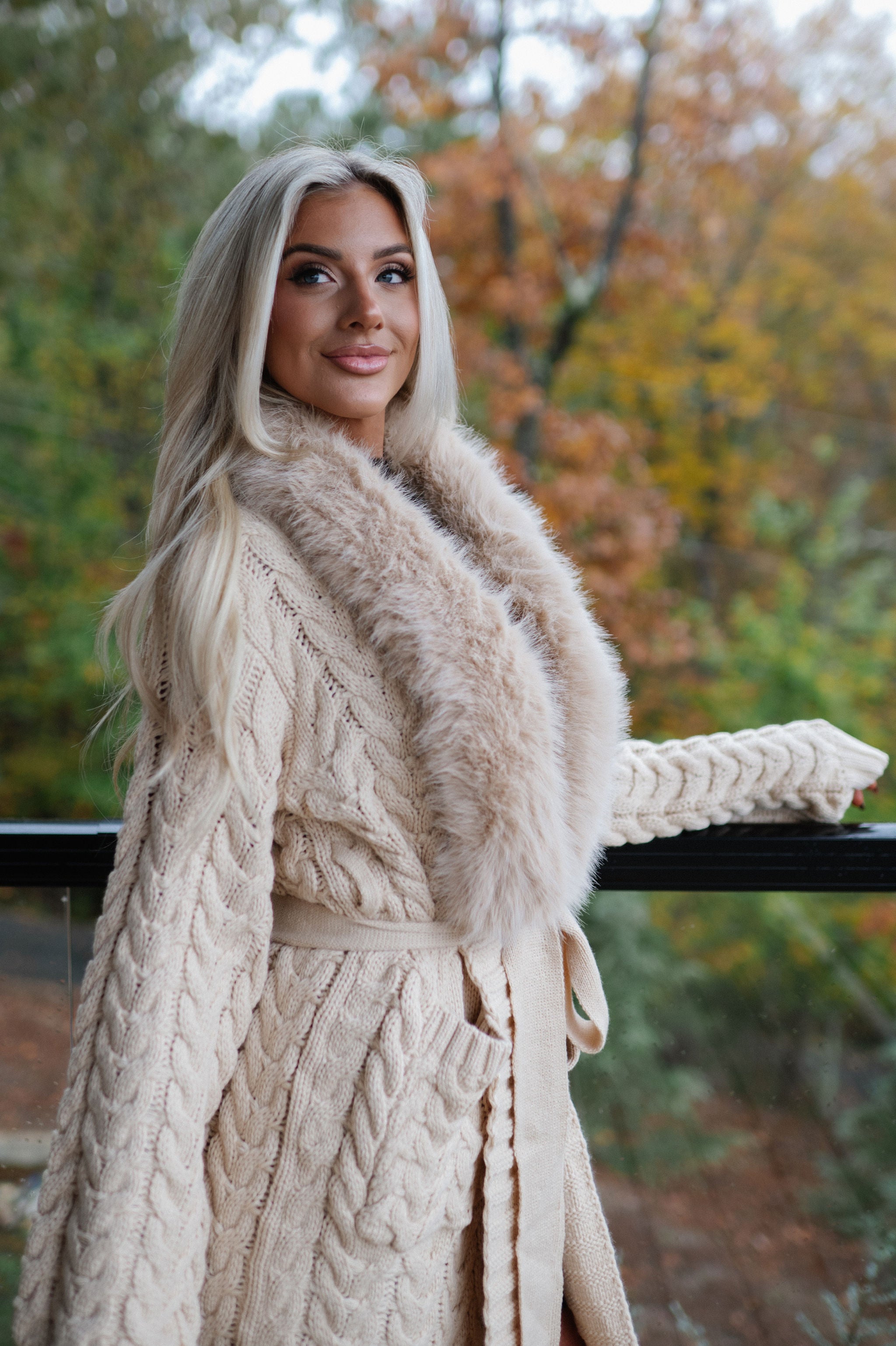 Jalen Sweater Cardigan-Beige