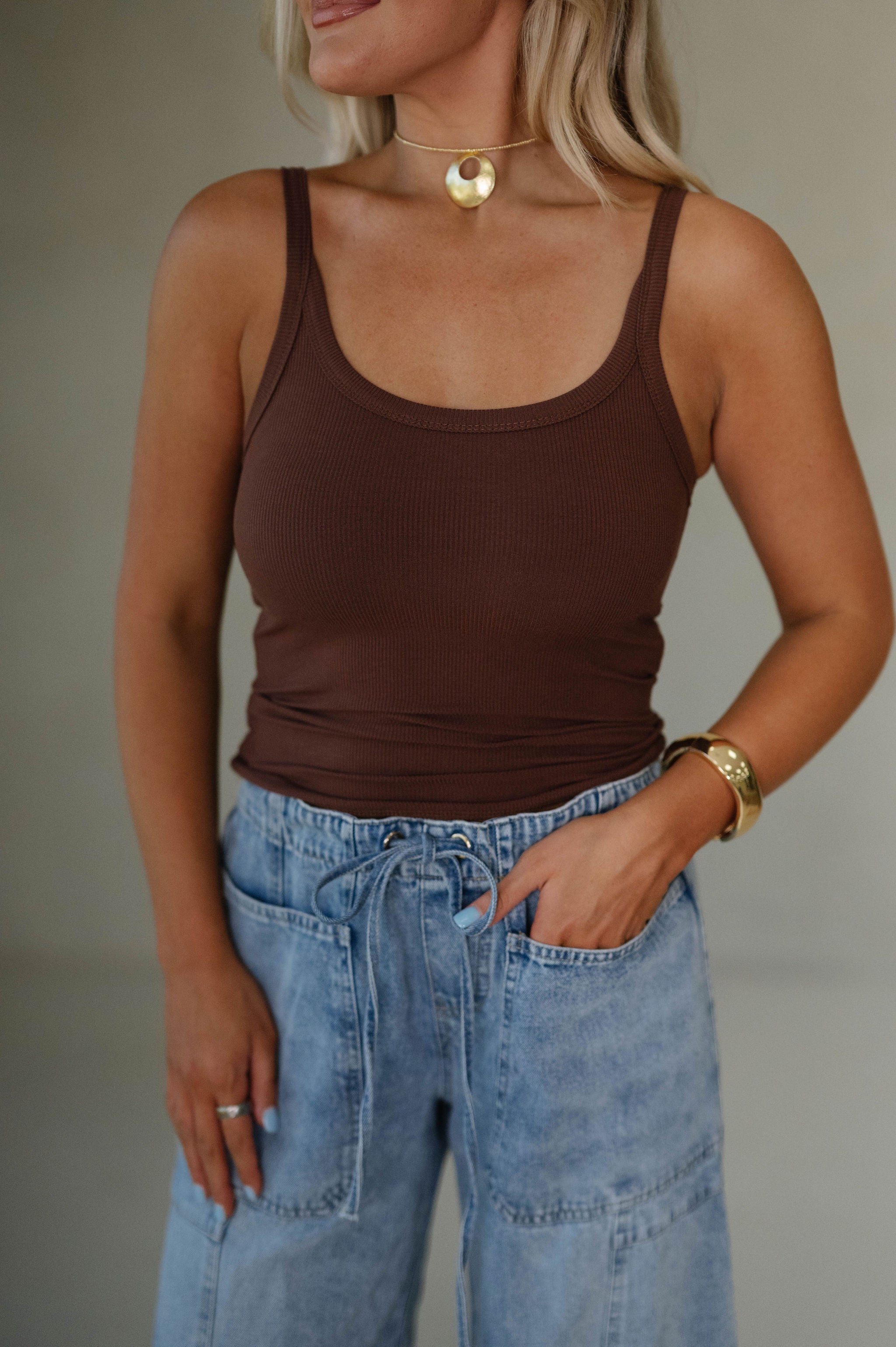 Ford Tank Top-Brown