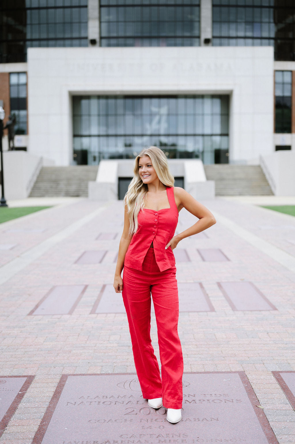 Shannon Linen Set- Red