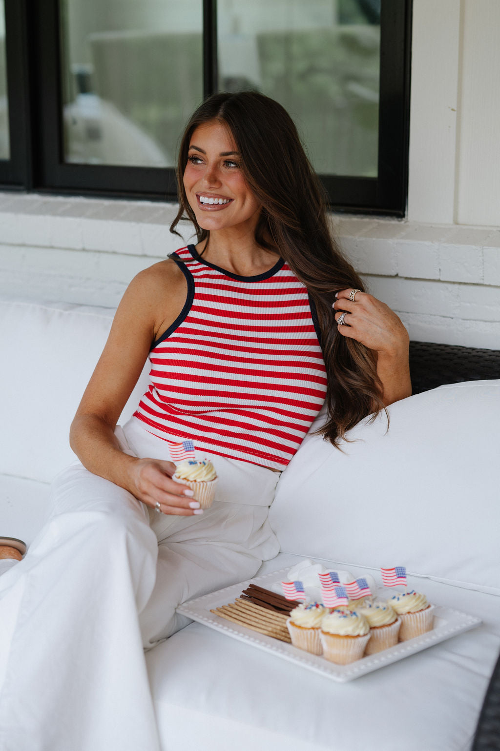 Toby Tank-Red/Navy