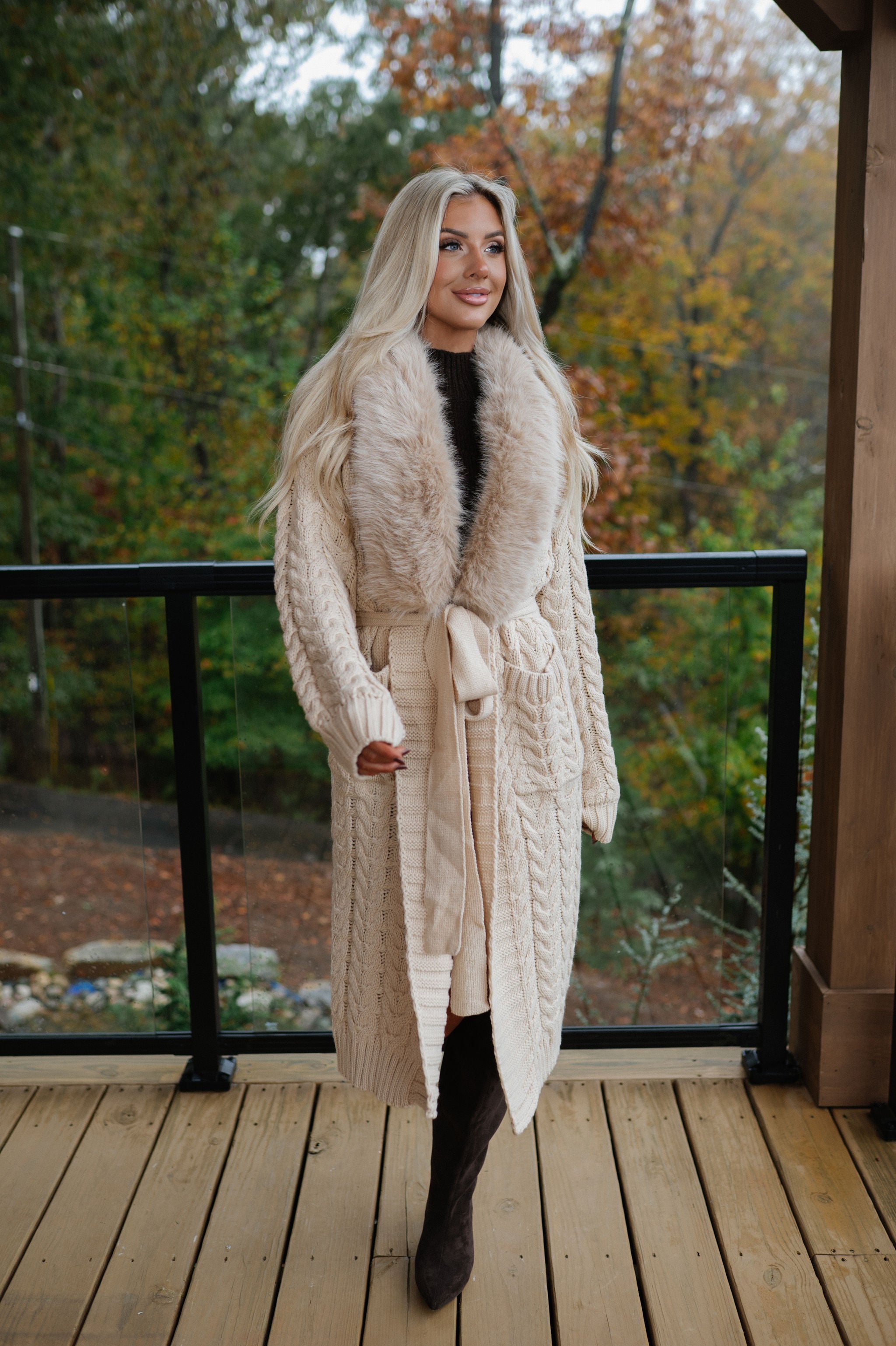 Jalen Sweater Cardigan-Beige