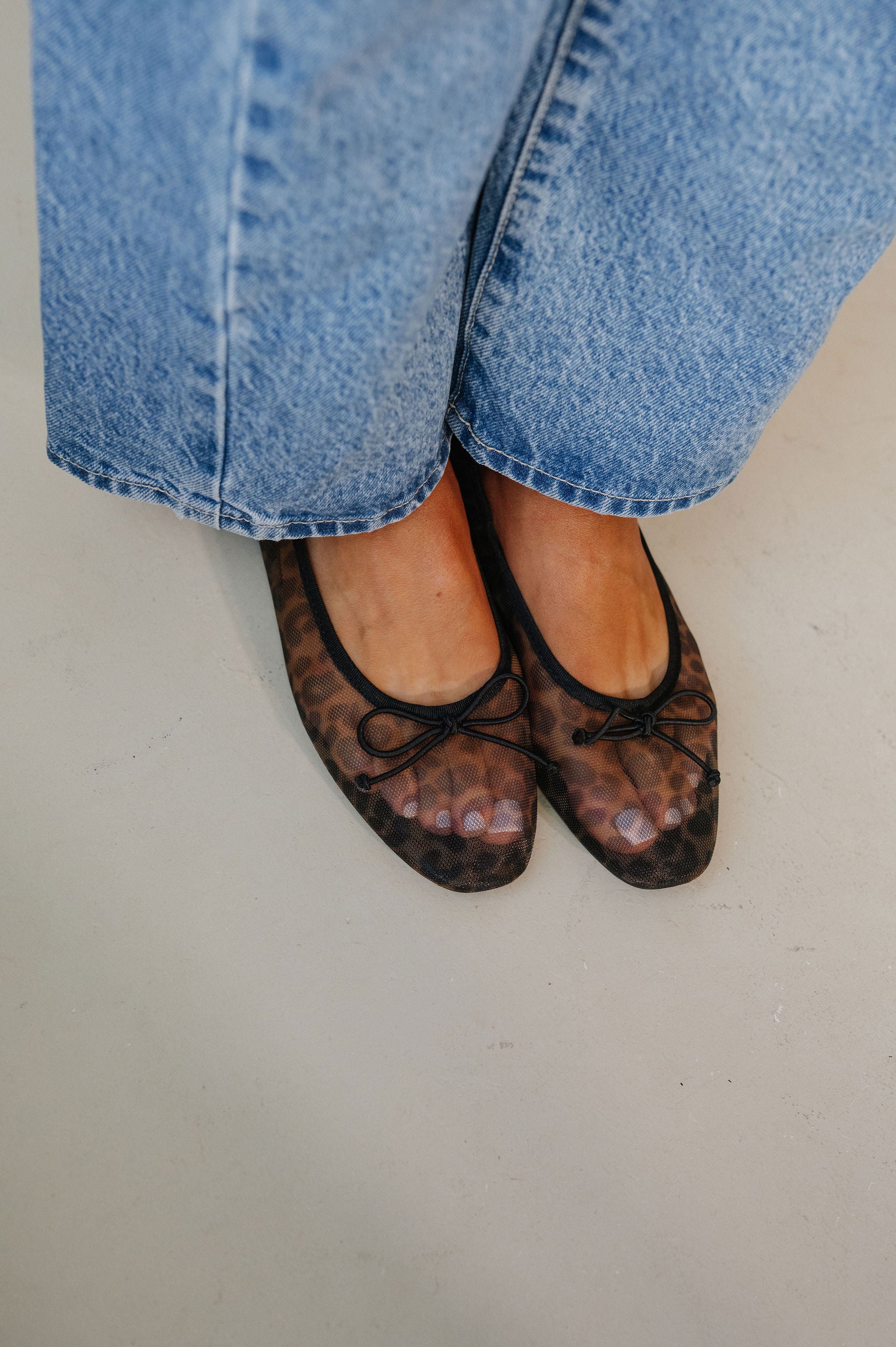 Valentina Mesh Flats-Leopard