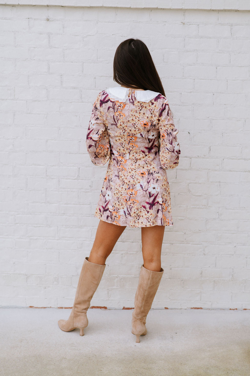 Kite Floral Mini Dress-Taupe Multi