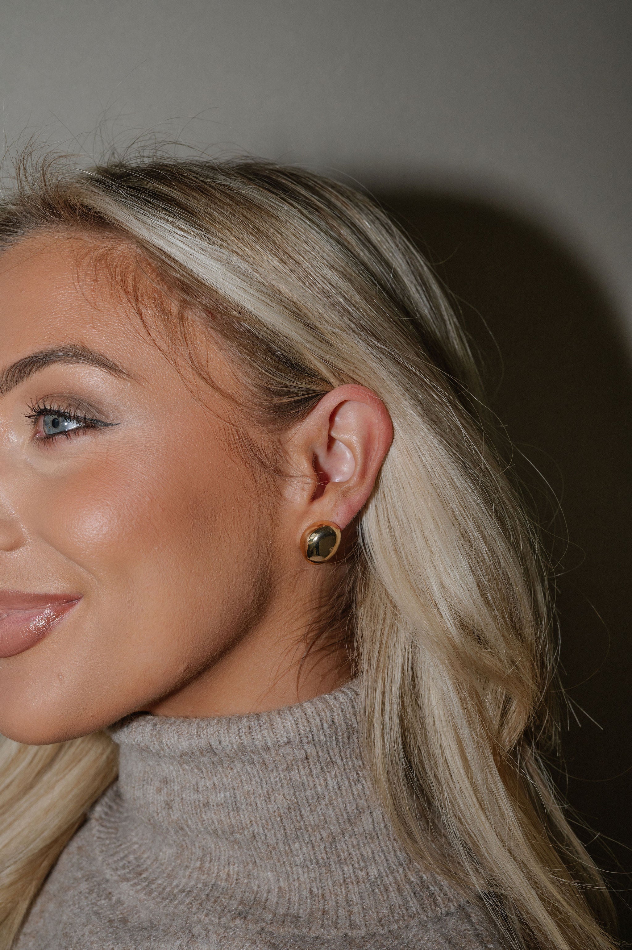 Mini Stone Studs-Gold