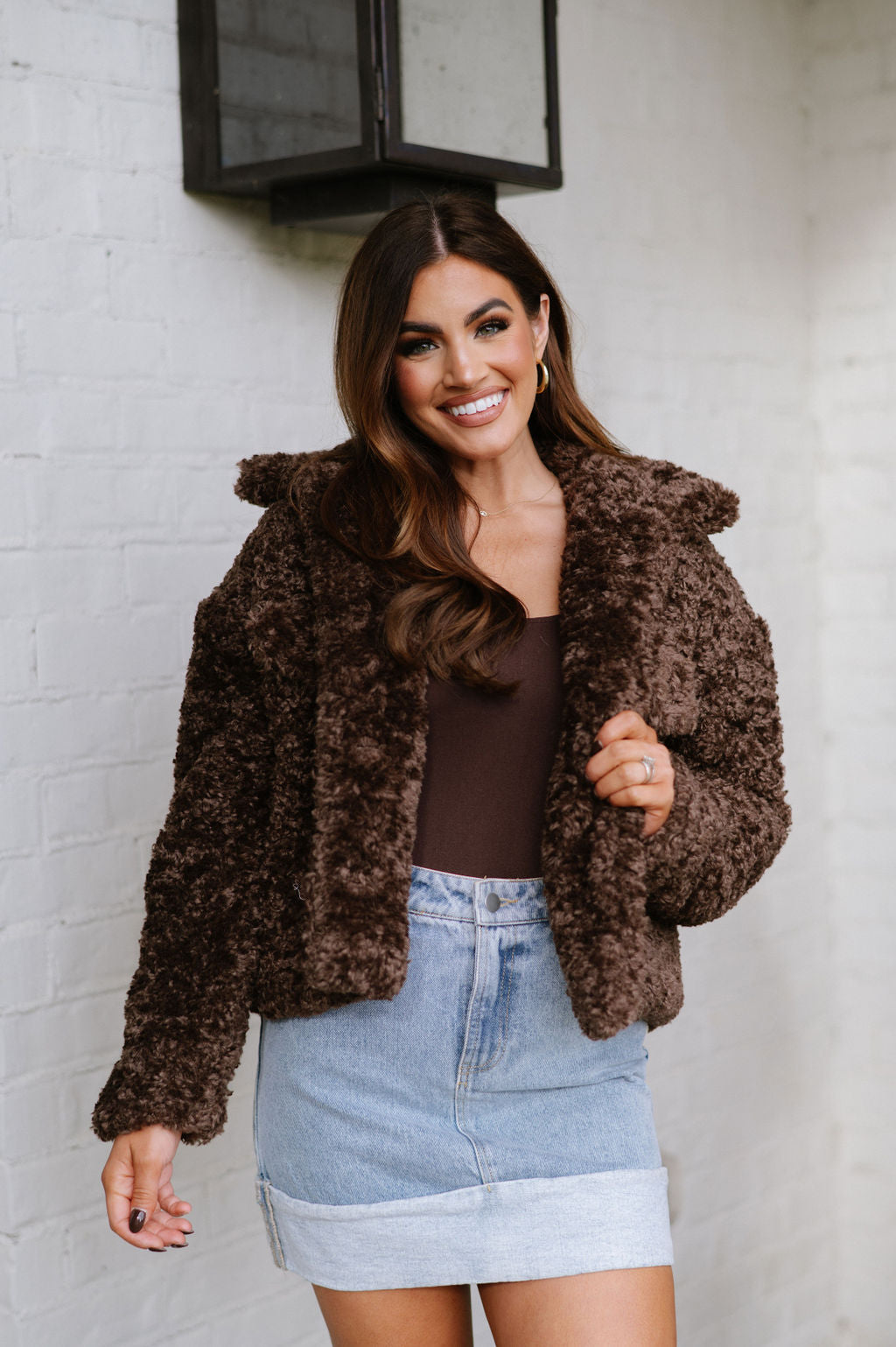 Harvey Teddy Jacket-Cocoa Brown