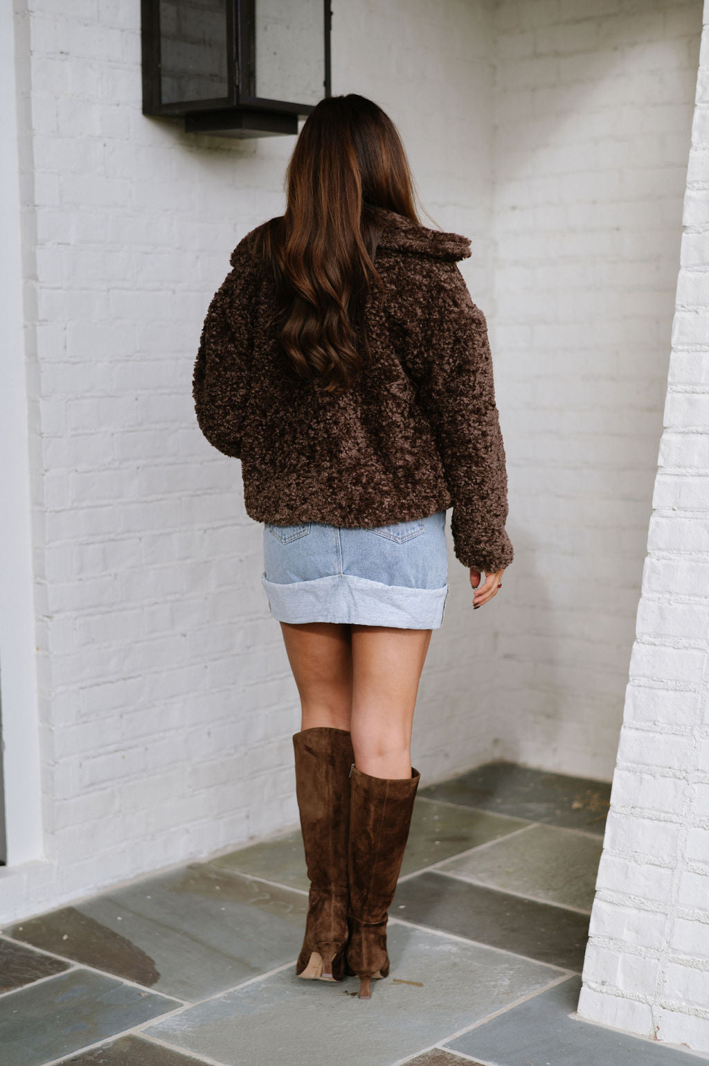 Harvey Teddy Jacket-Cocoa Brown