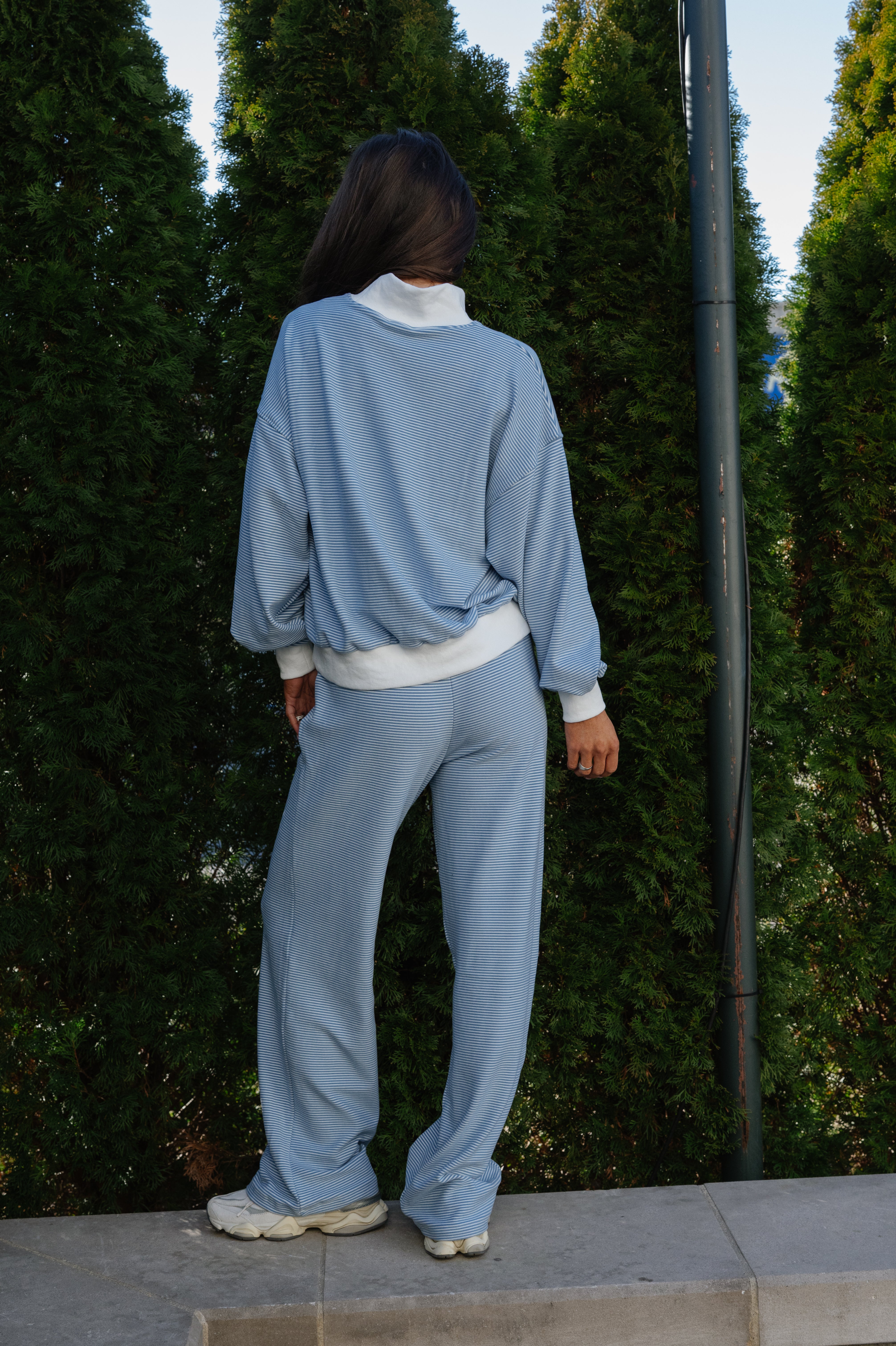 Emerson Striped Lounge Set-Blue