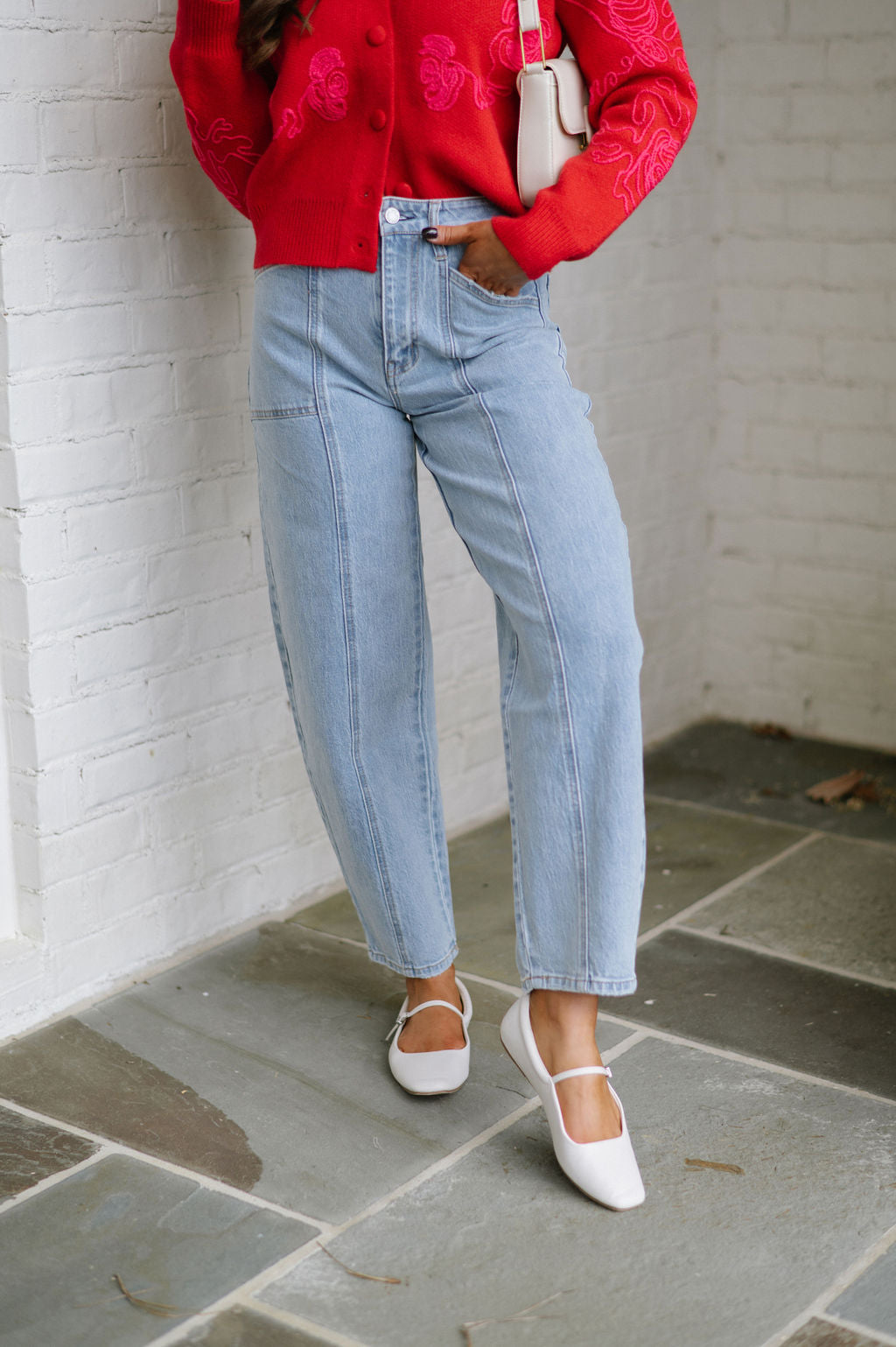 Ava High Rise Barrel Jeans