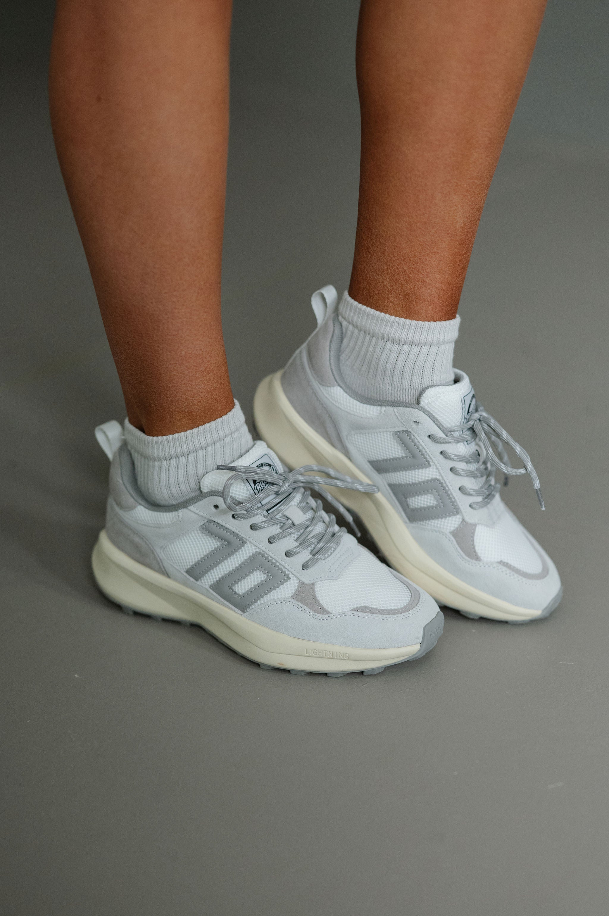 Back 70 Lightning Sneakers-Ice/Light Gray